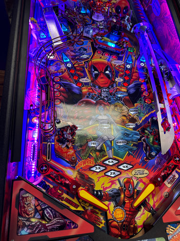 Image of Stern Pinball LOADED Deadpool Premium Pinball Machine