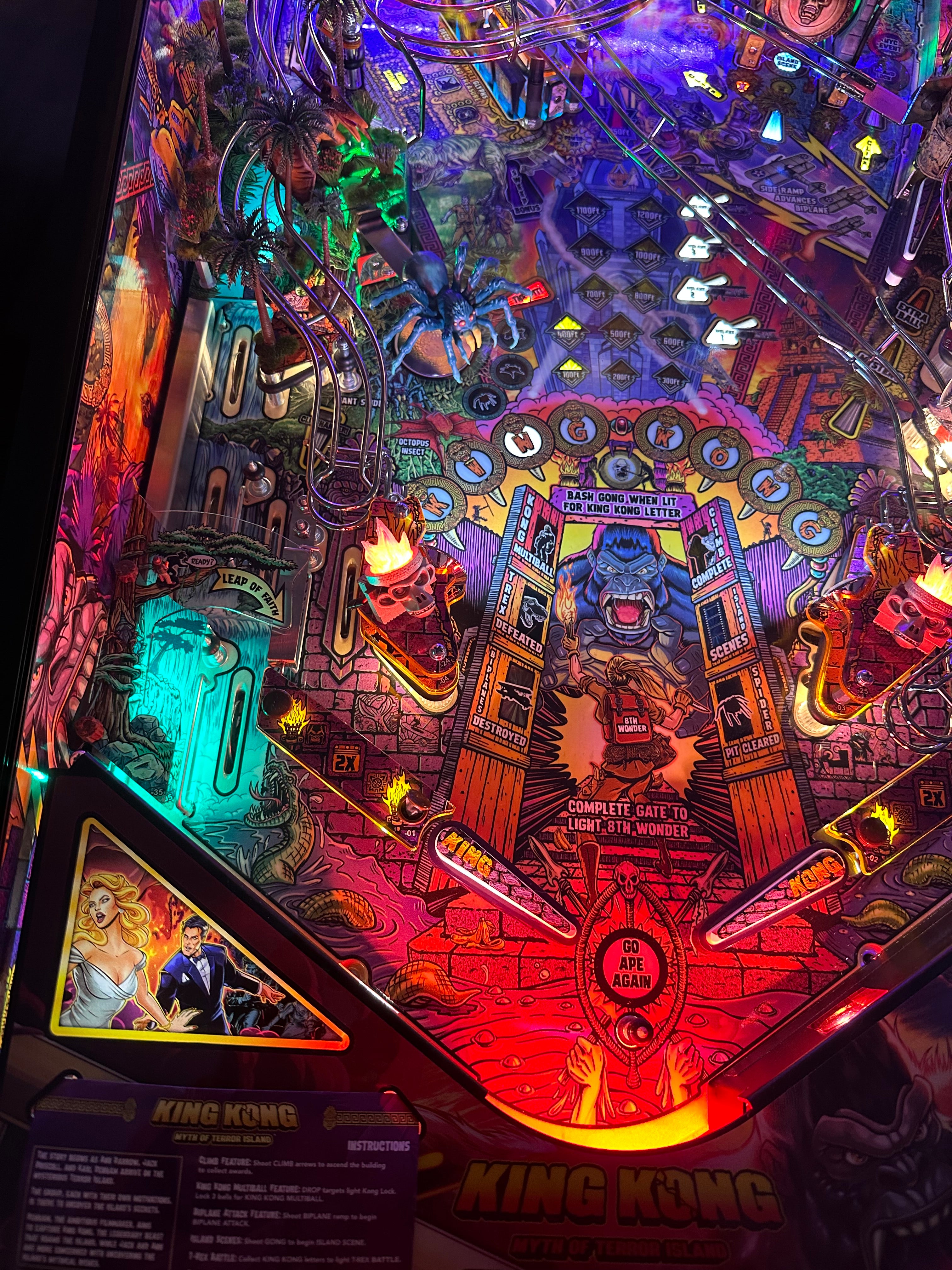 Stern Pinball LOADED King Kong: Myth of Terror Island Premium Pinball Machine