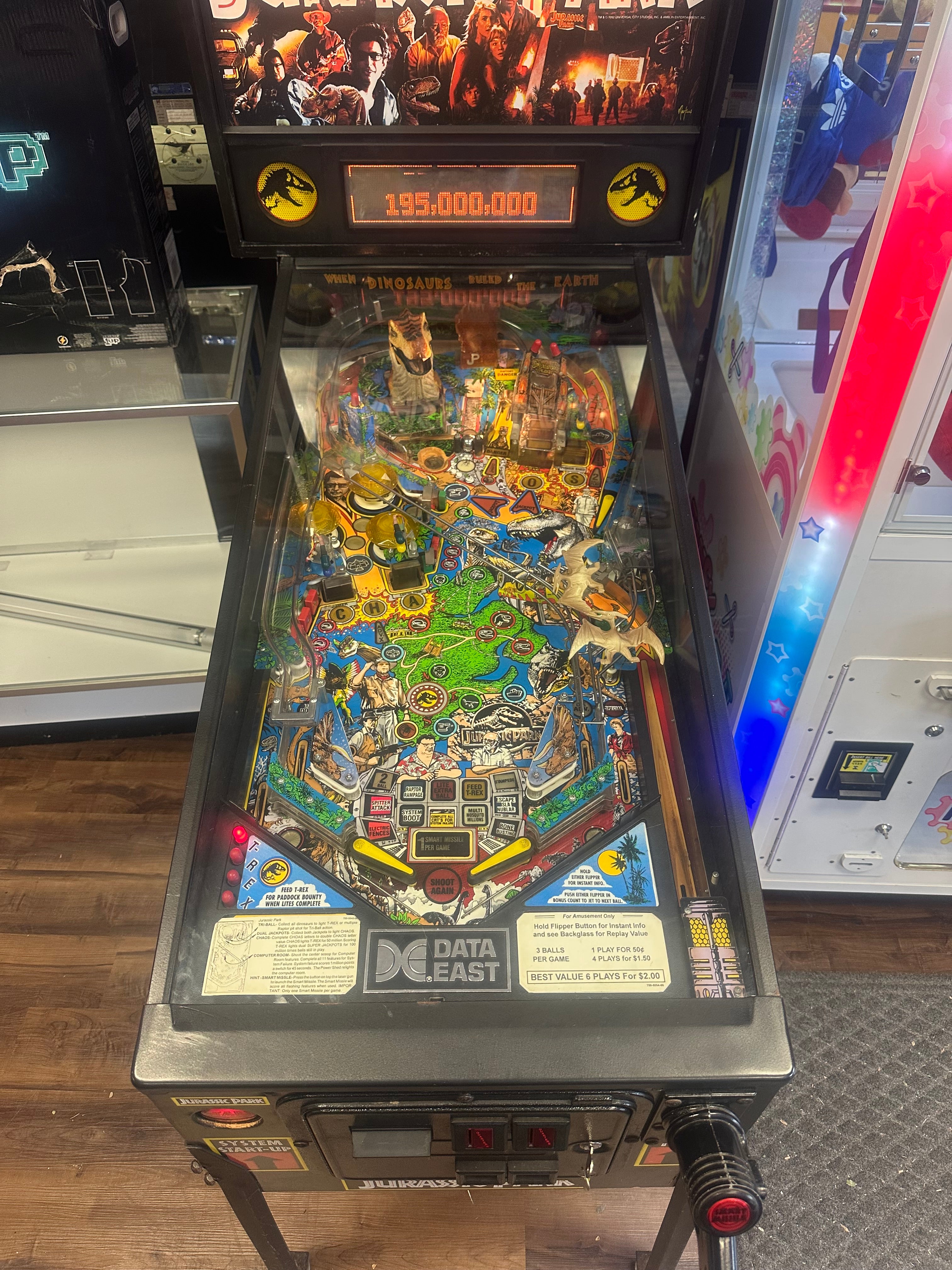Data East Jurassic Park Pinball Machine