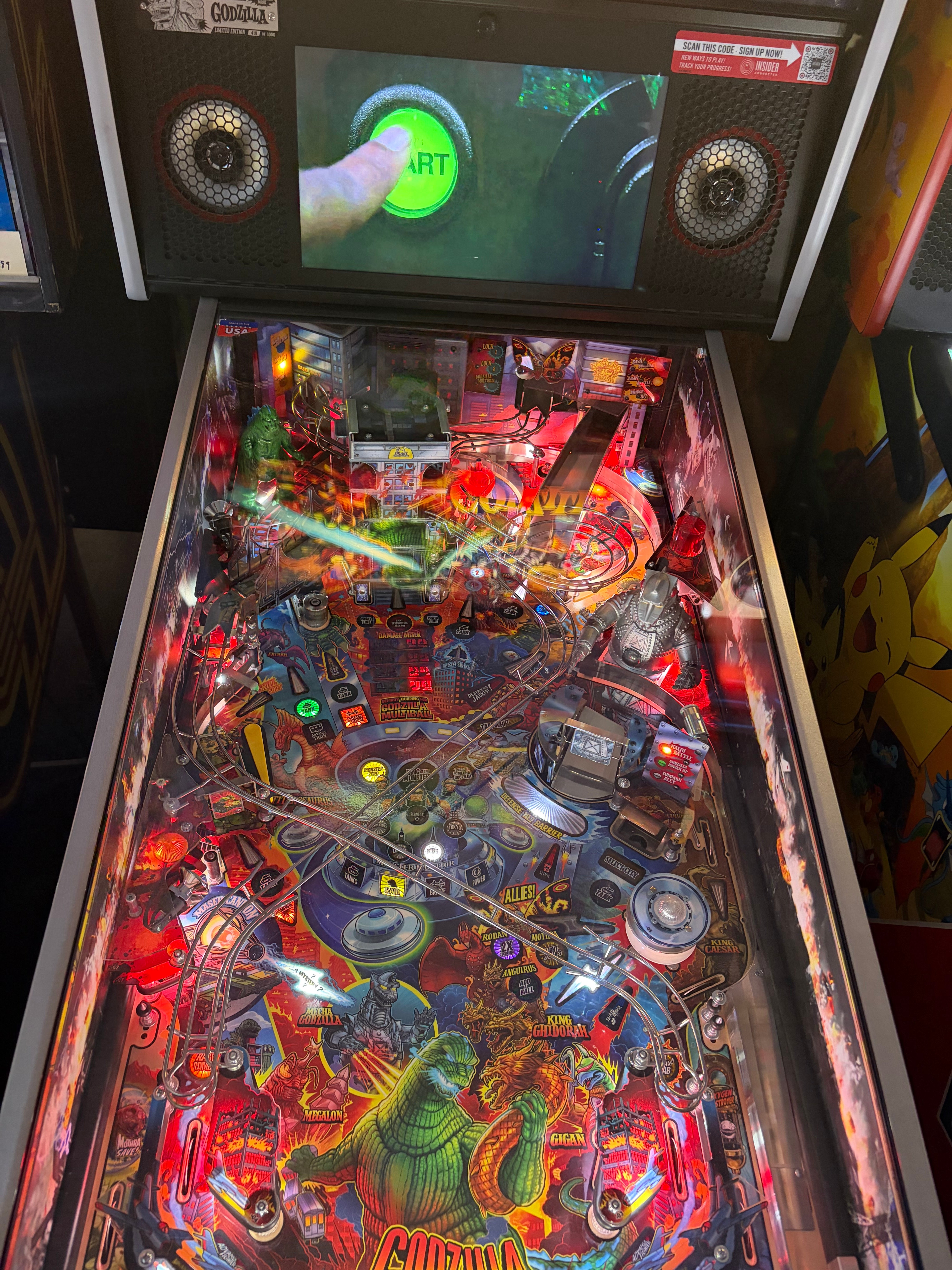 Stern Pinball Godzilla Limited Edition Pinball Machine with Stern Topper