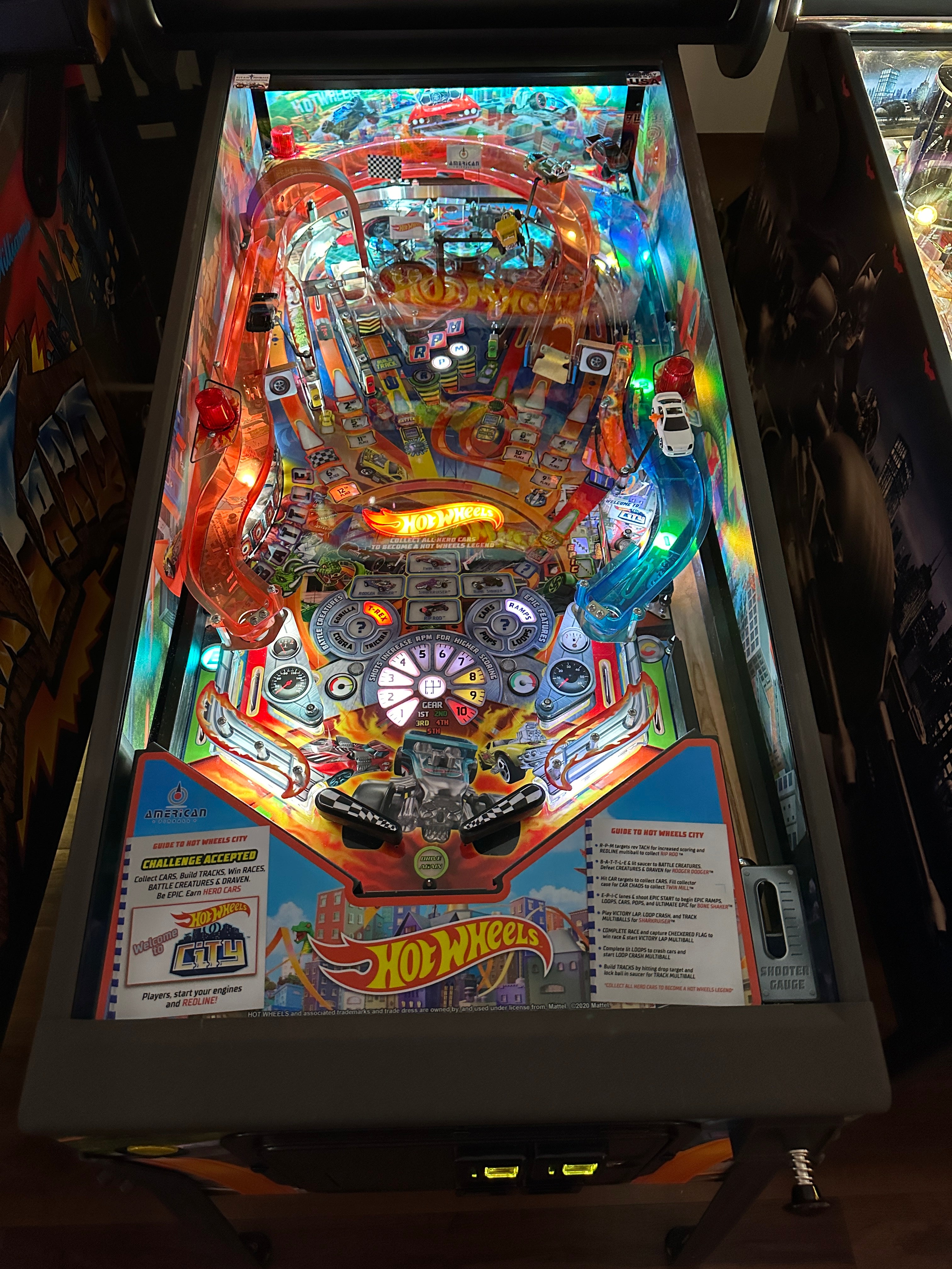American Pinball Hot Wheels Deluxe Pinball Machine
