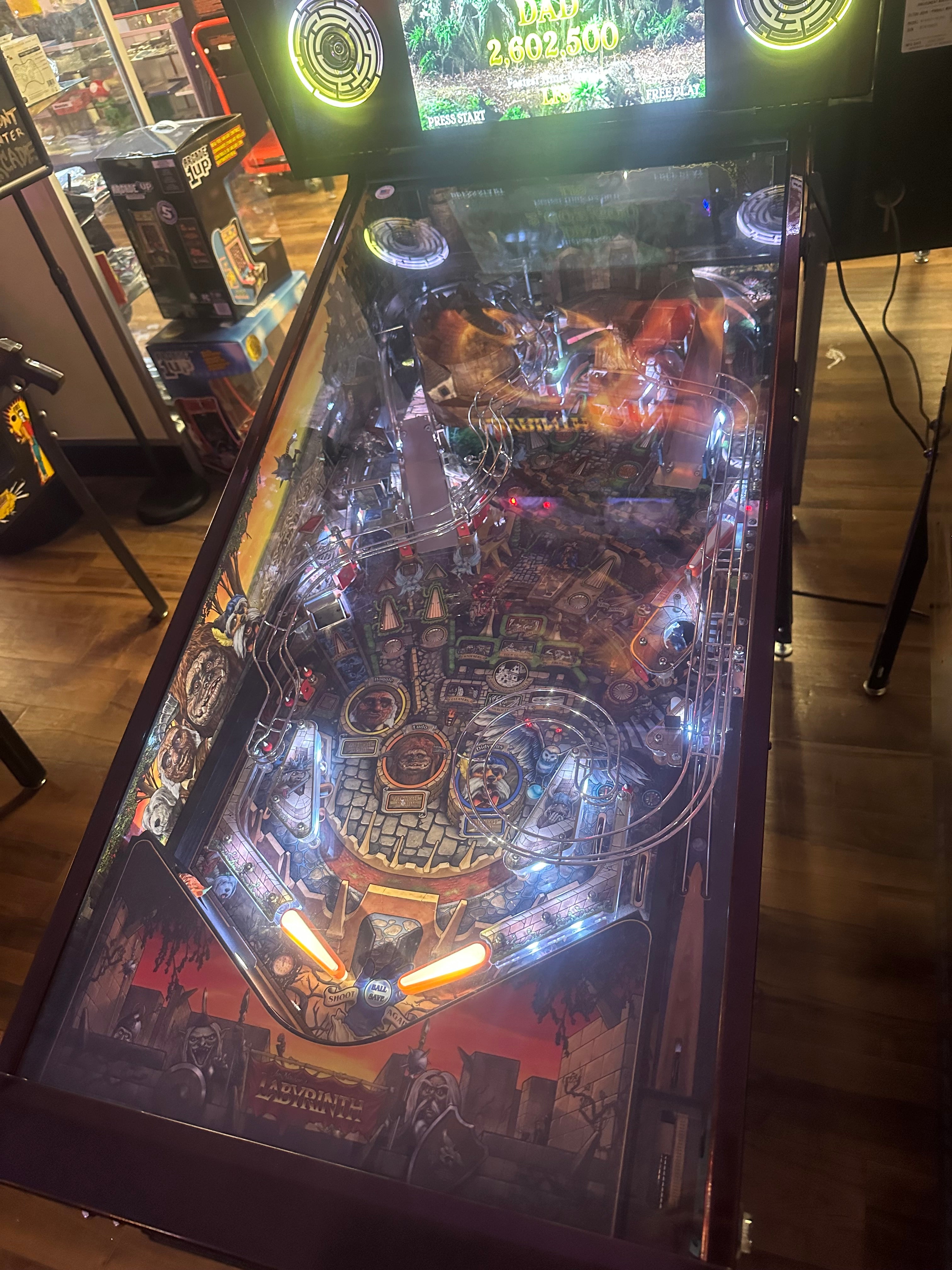 Jim Henson's Labyrinth Pinball Machine with Official Topper