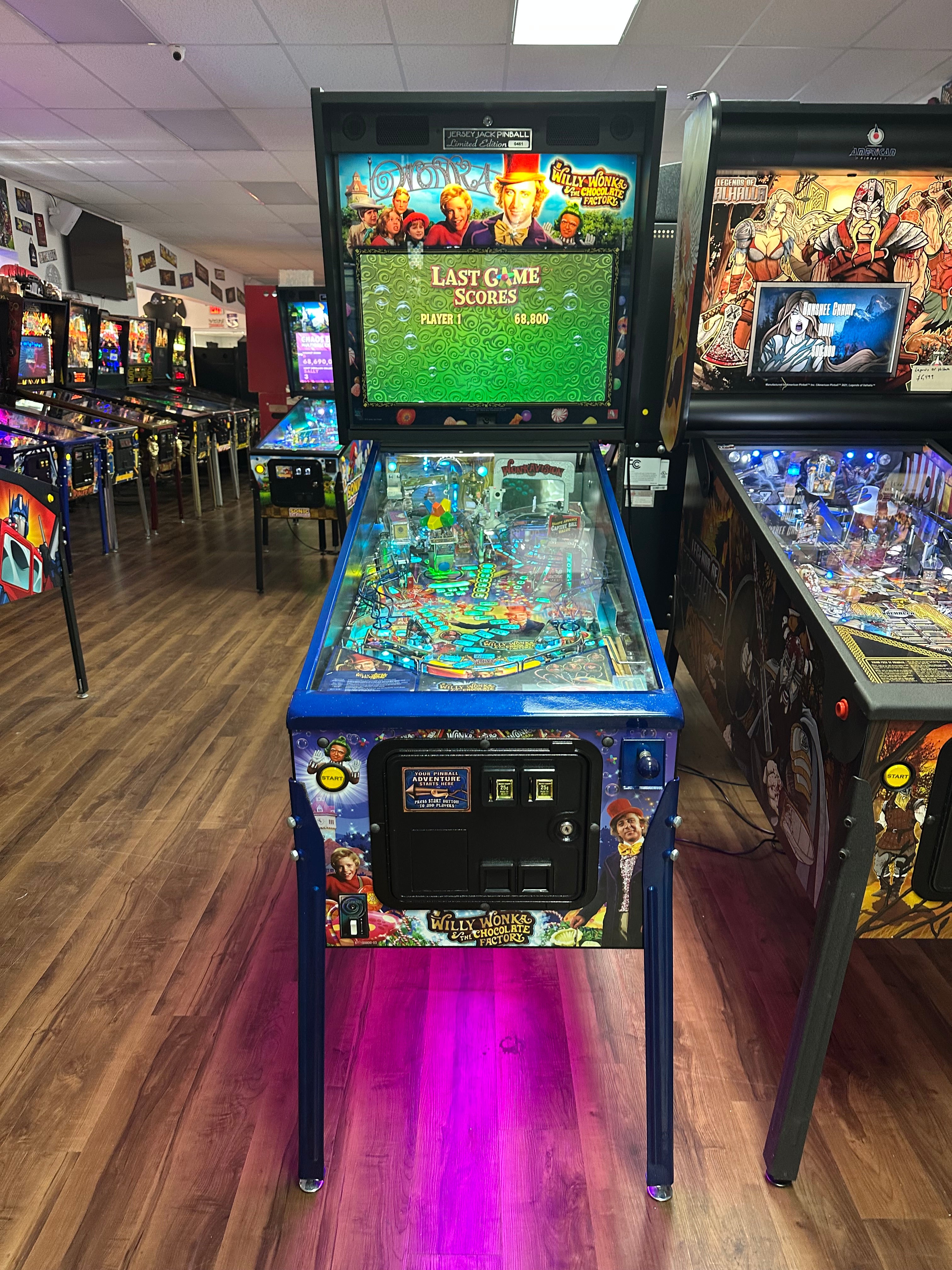 JJP Willy Wonka & the Chocolate Factory Limited Edition Pinball Machine
