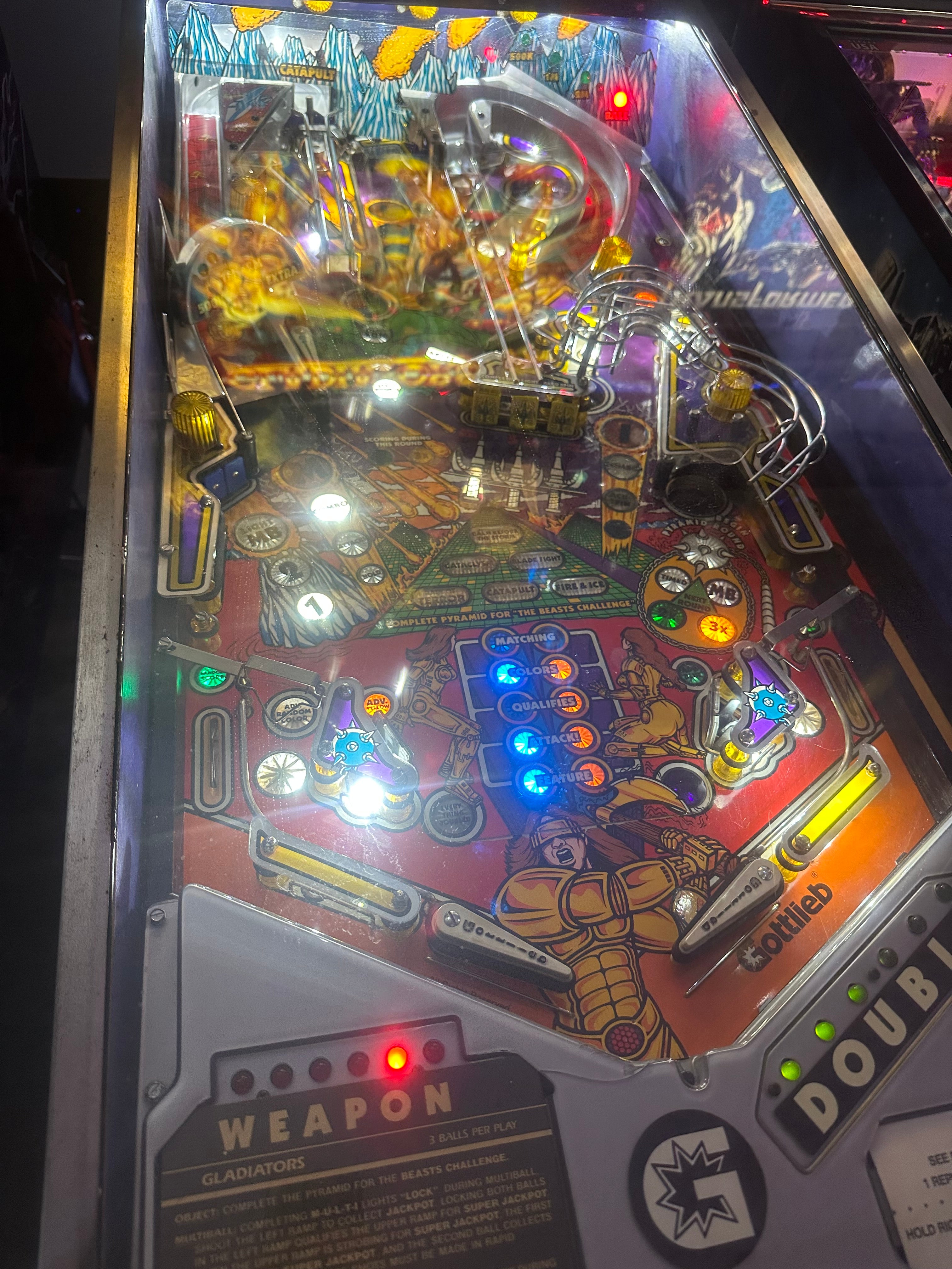 Gottlieb Gladiators Pinball Machine