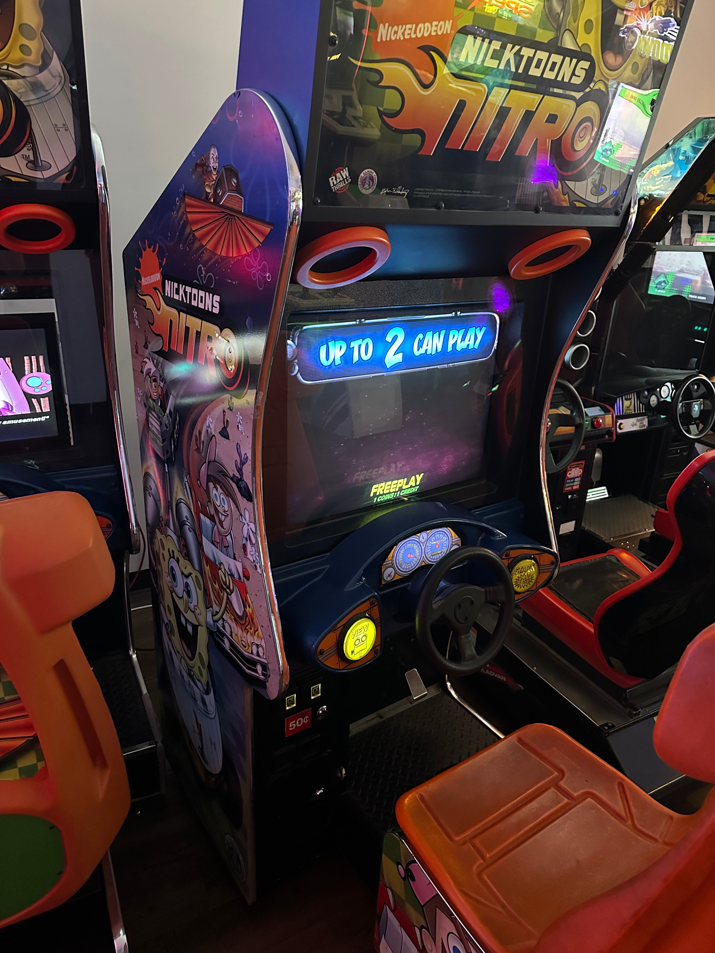Chicago Gaming Company Nicktoons Racing Arcade Game