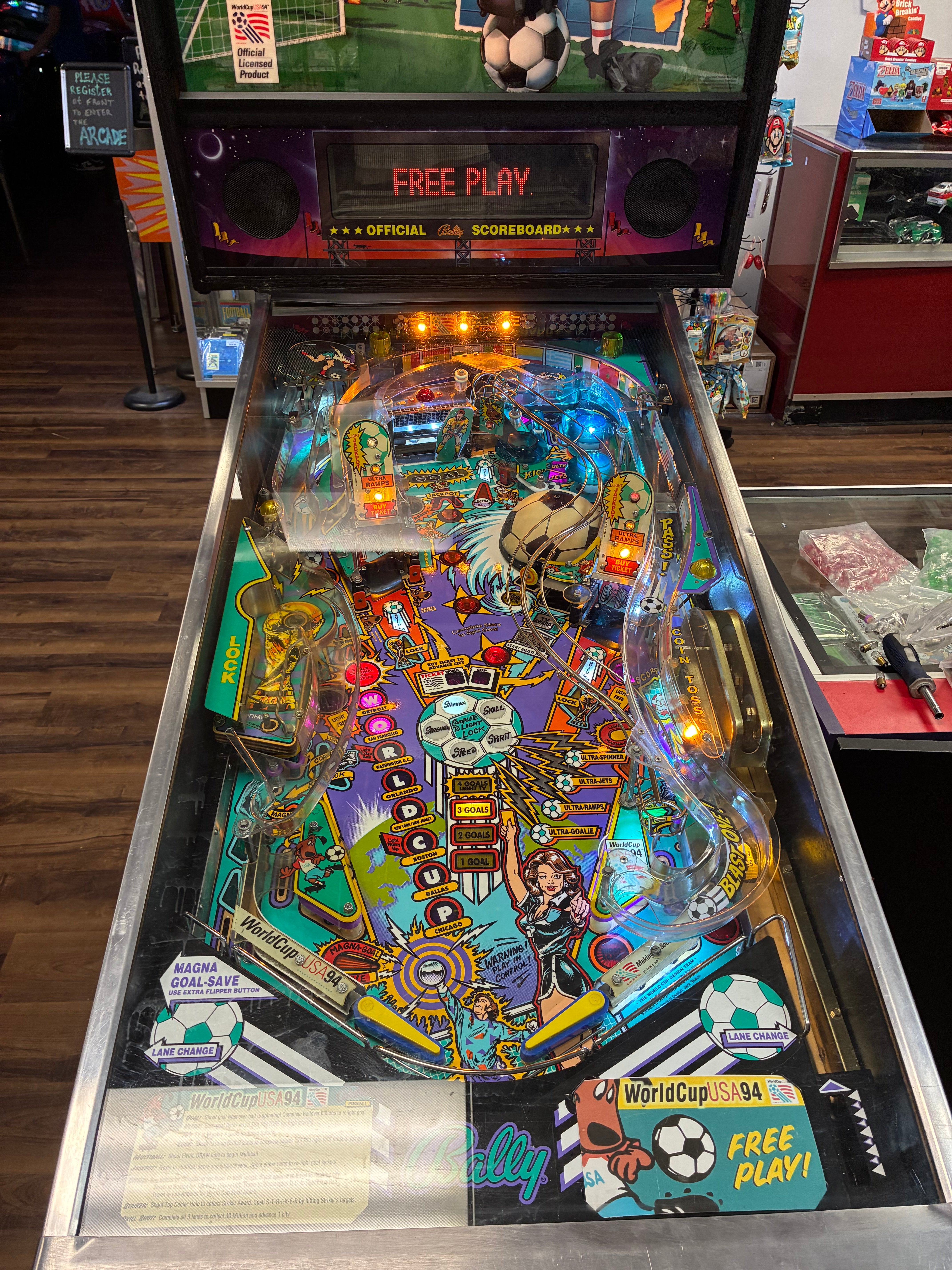 Bally World Cup Soccer Pinball Machine