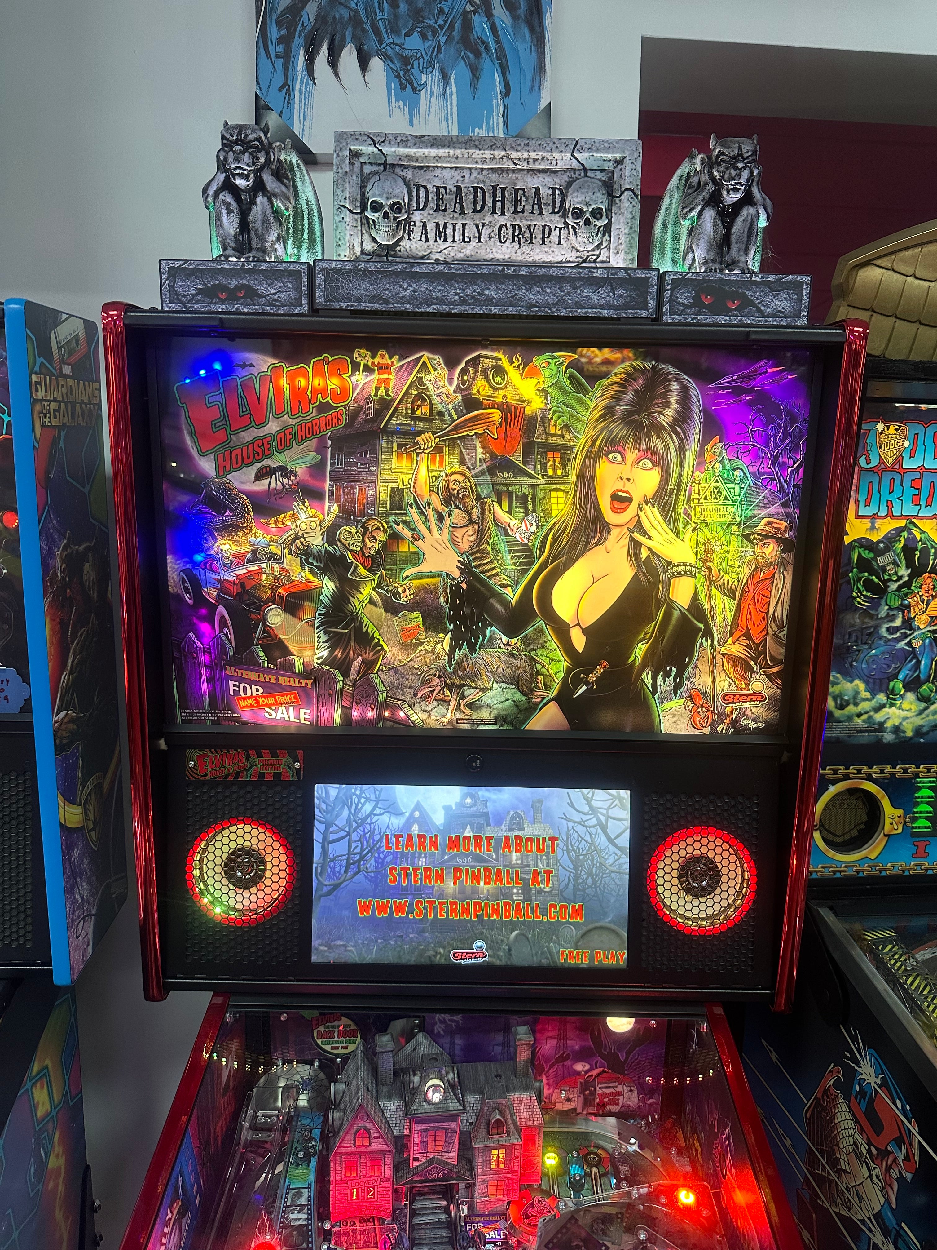 Stern Pinball LOADED Elvira's House of Horrors Premium Pinball Machine