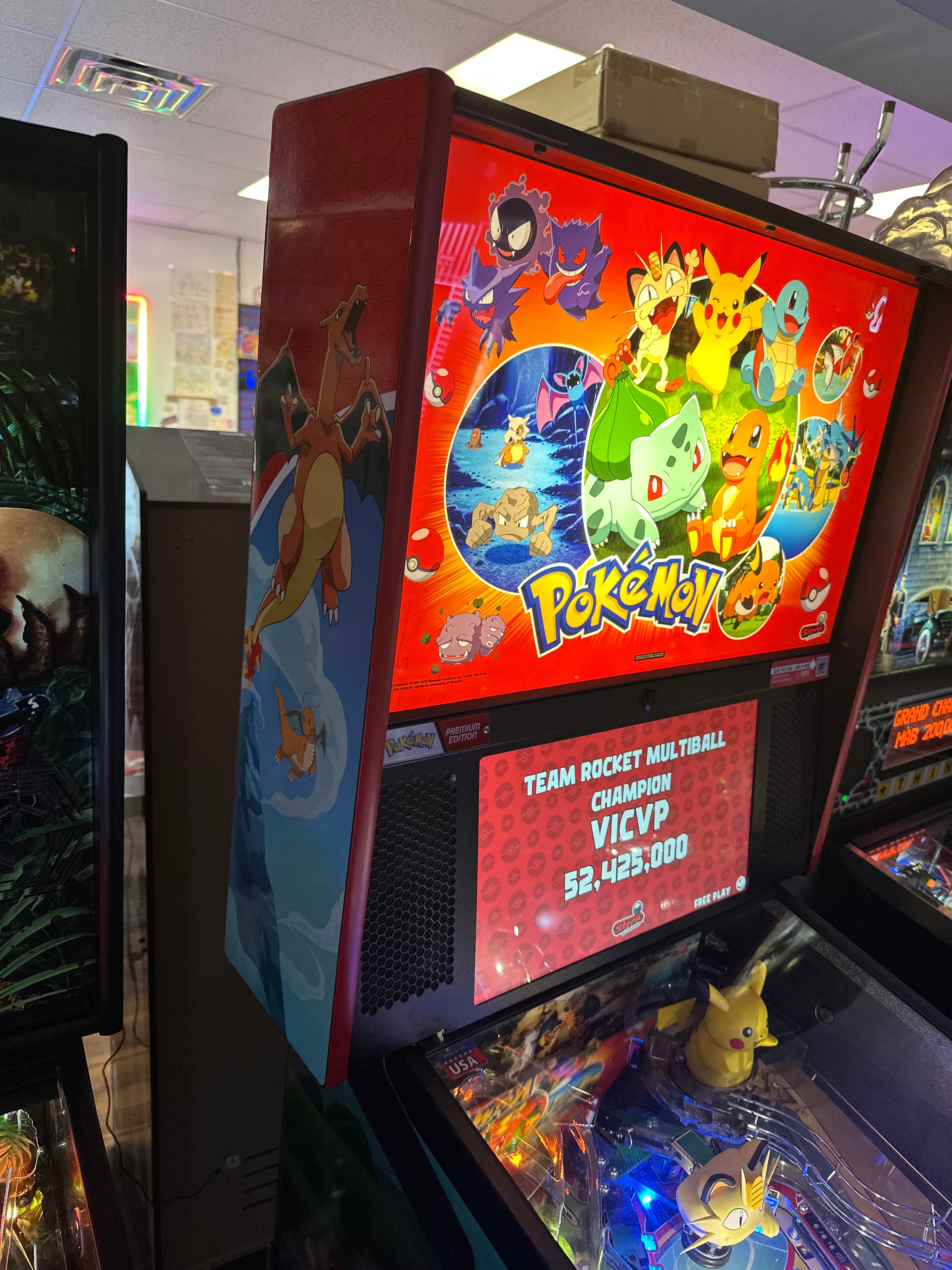 Stern Pinball Pokemon Premium Pinball Machine