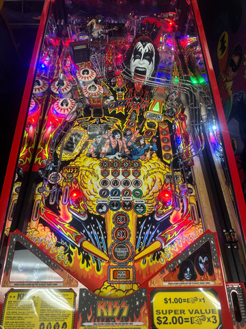 Image of Stern Pinball KISS Limited Edition Pinball Machine with Stern Topper