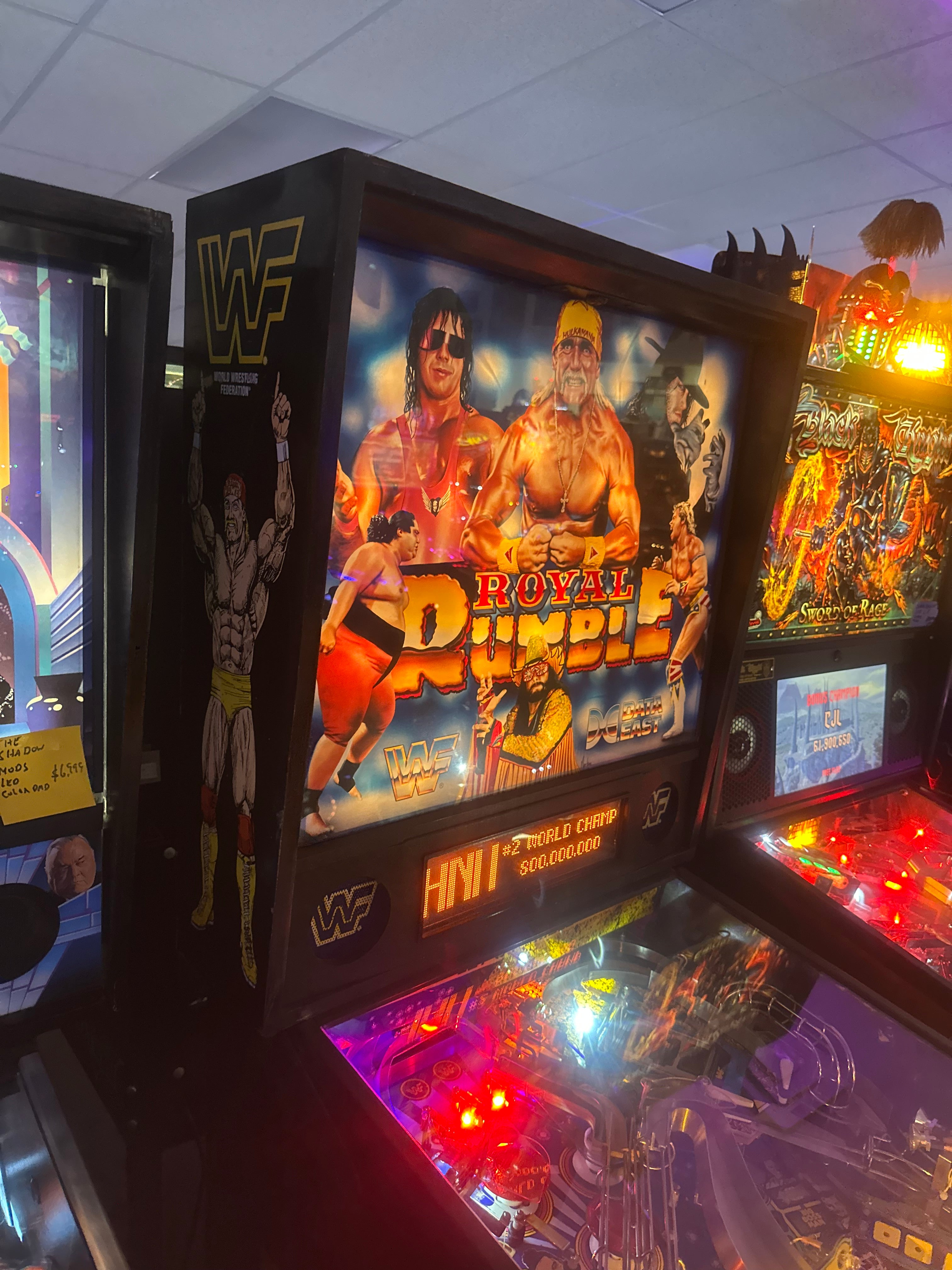 Data East Royal Rumble WWF Pinball Machine