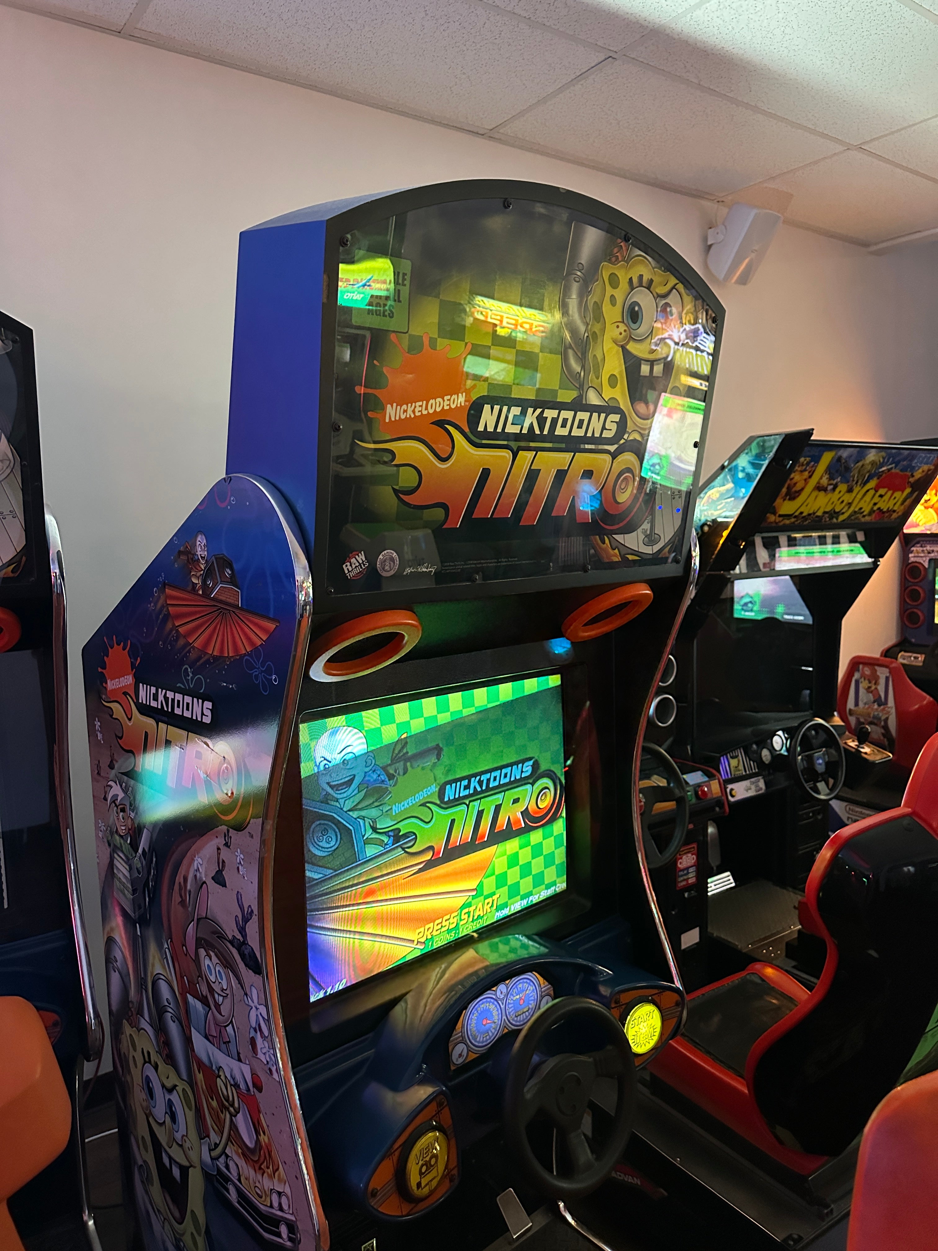 Chicago Gaming Company Nicktoons Racing Arcade Game