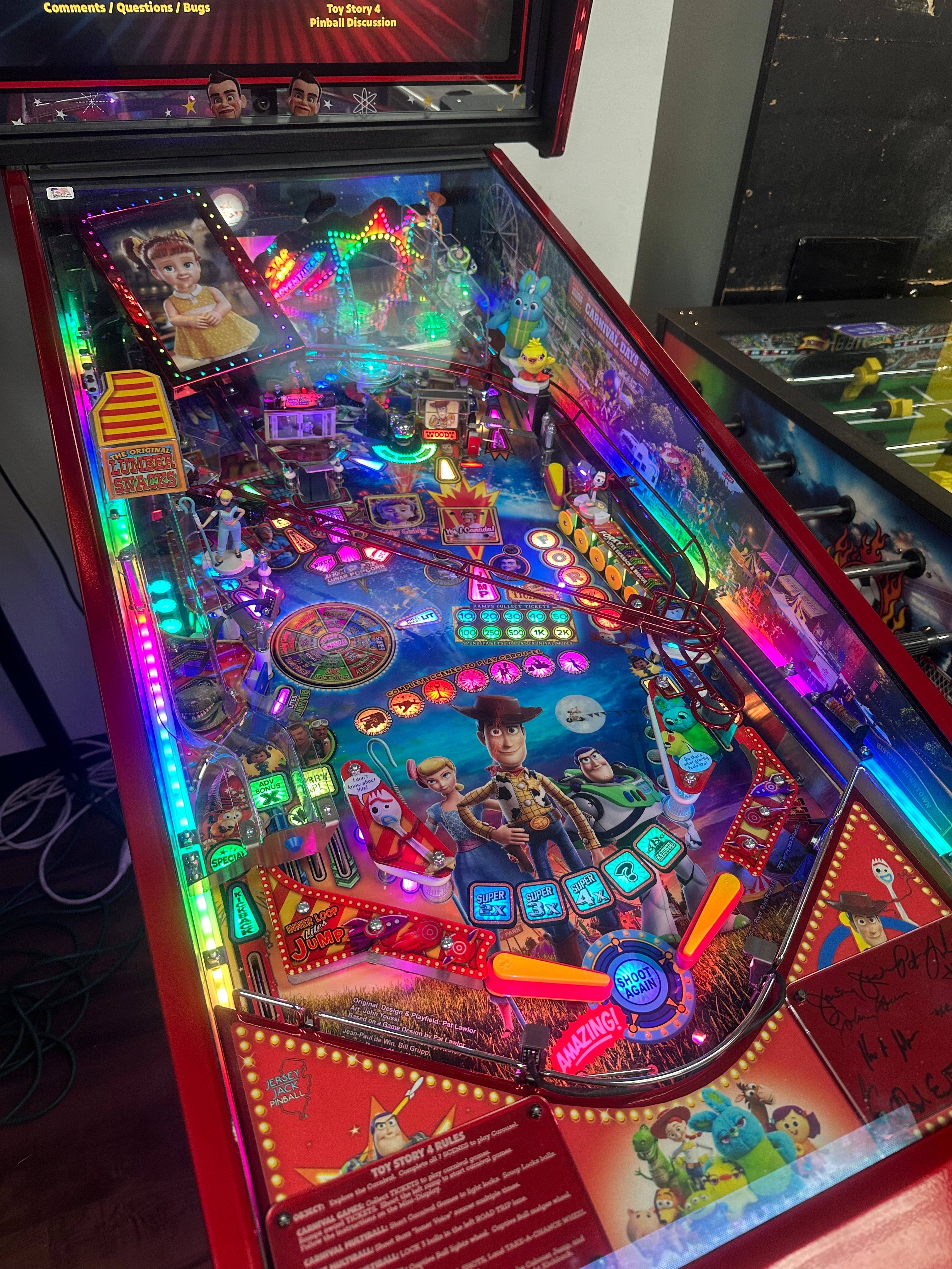 JJP Toy Story 4 Collectors Edition Pinball Machine