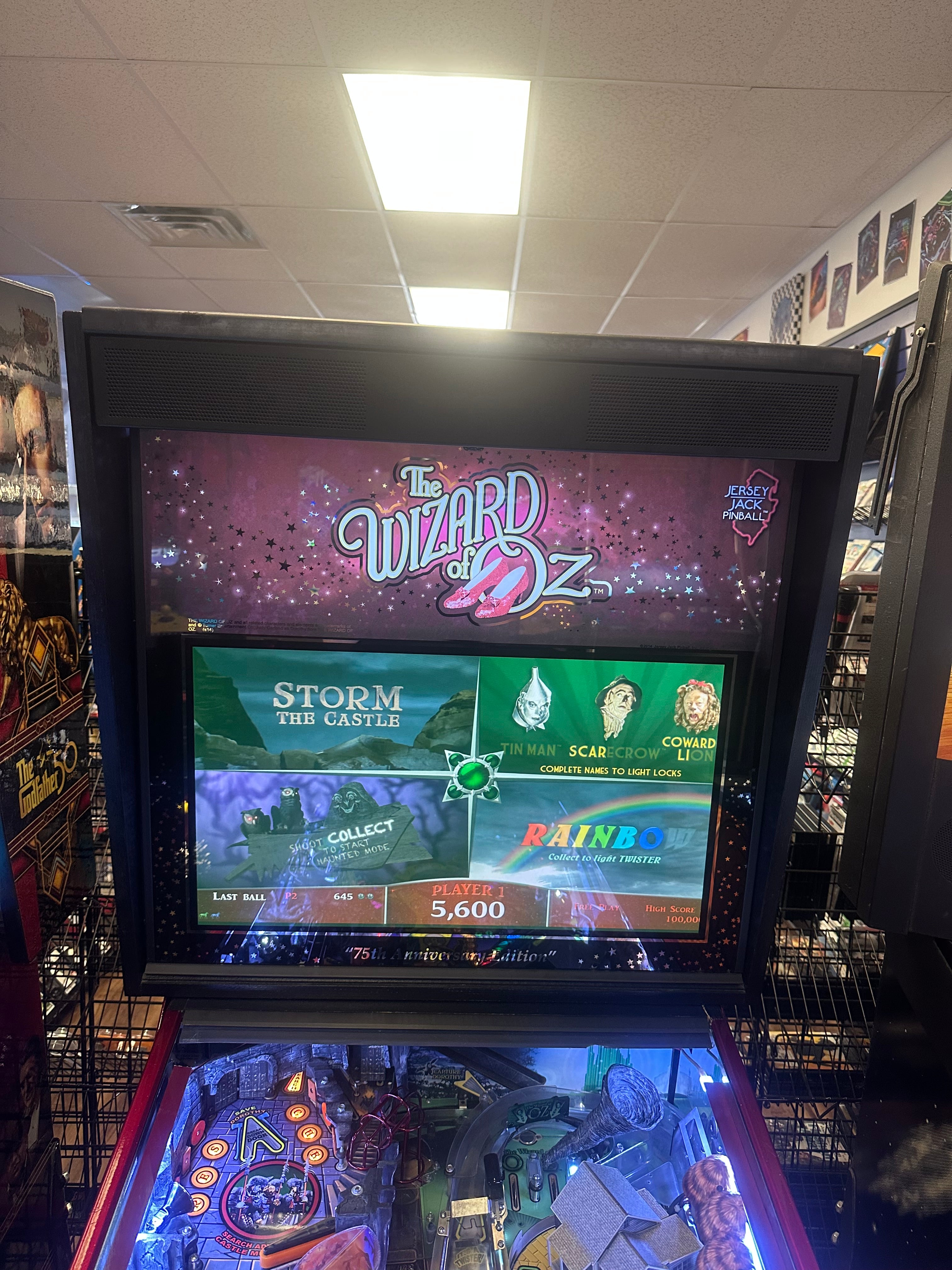 JJP Wizard of Oz 75th Anniversary Ruby Red Edition Pinball Machine