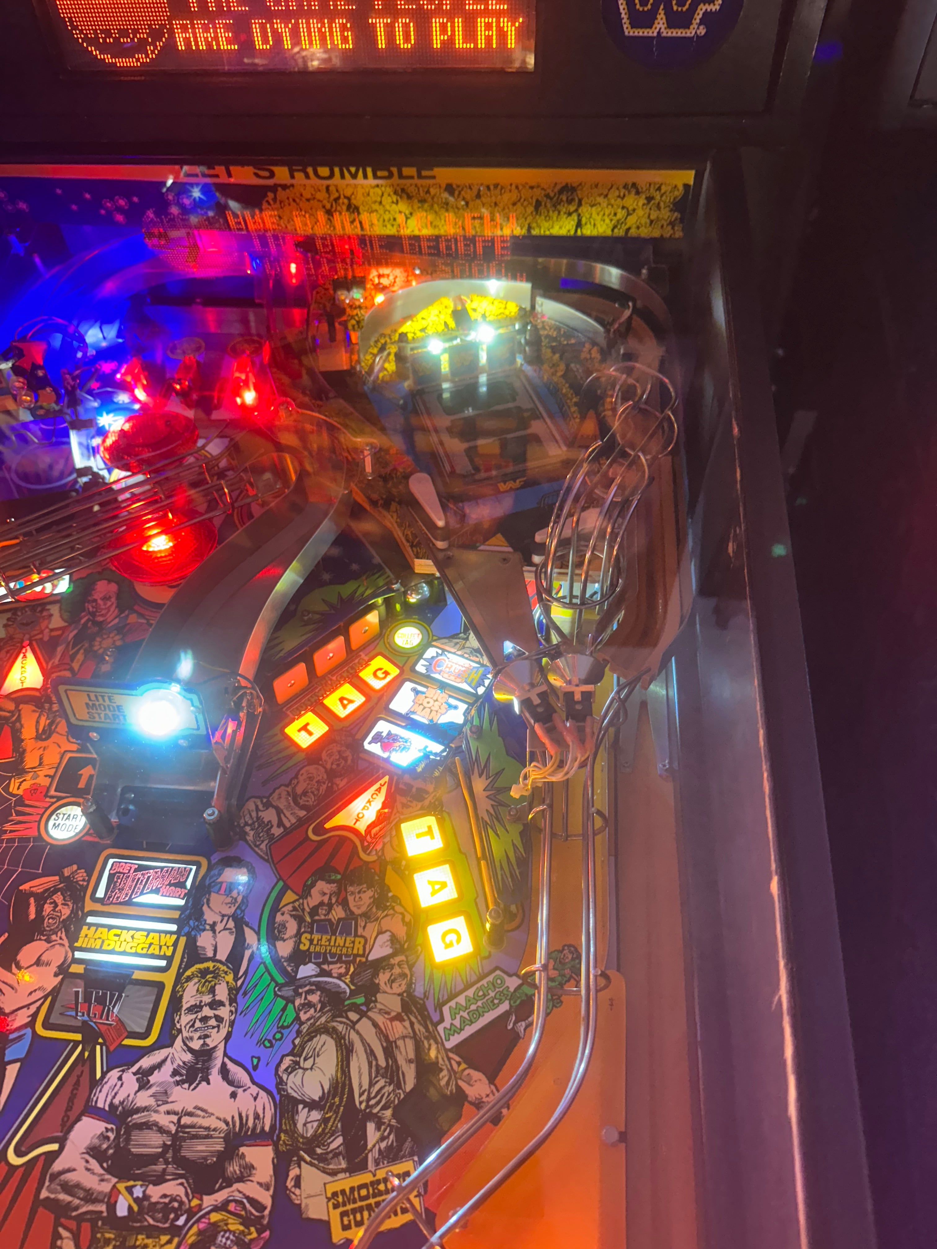 Data East Royal Rumble WWF Pinball Machine