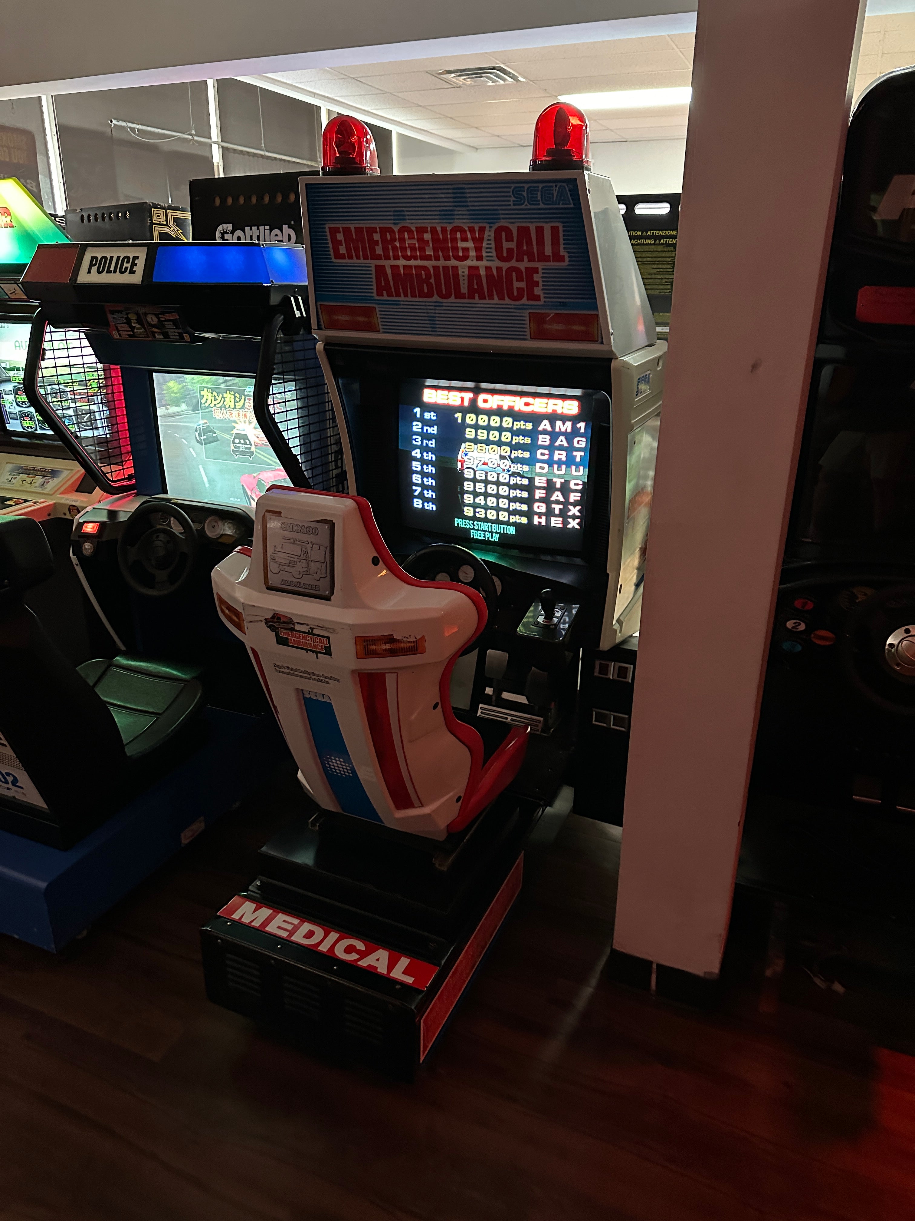 SEGA Emergency Call Ambulance Arcade Game