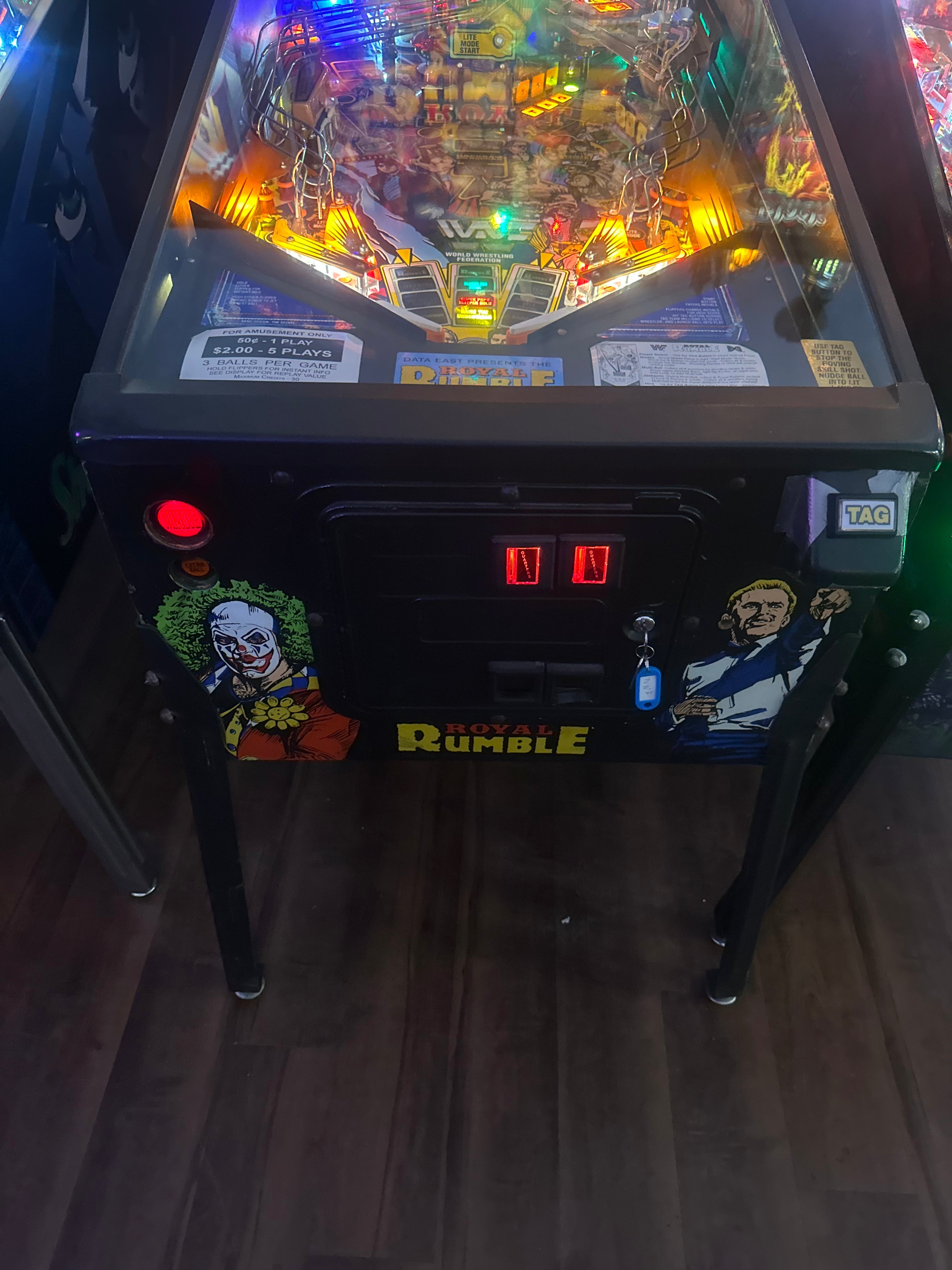 Data East Royal Rumble WWF Pinball Machine