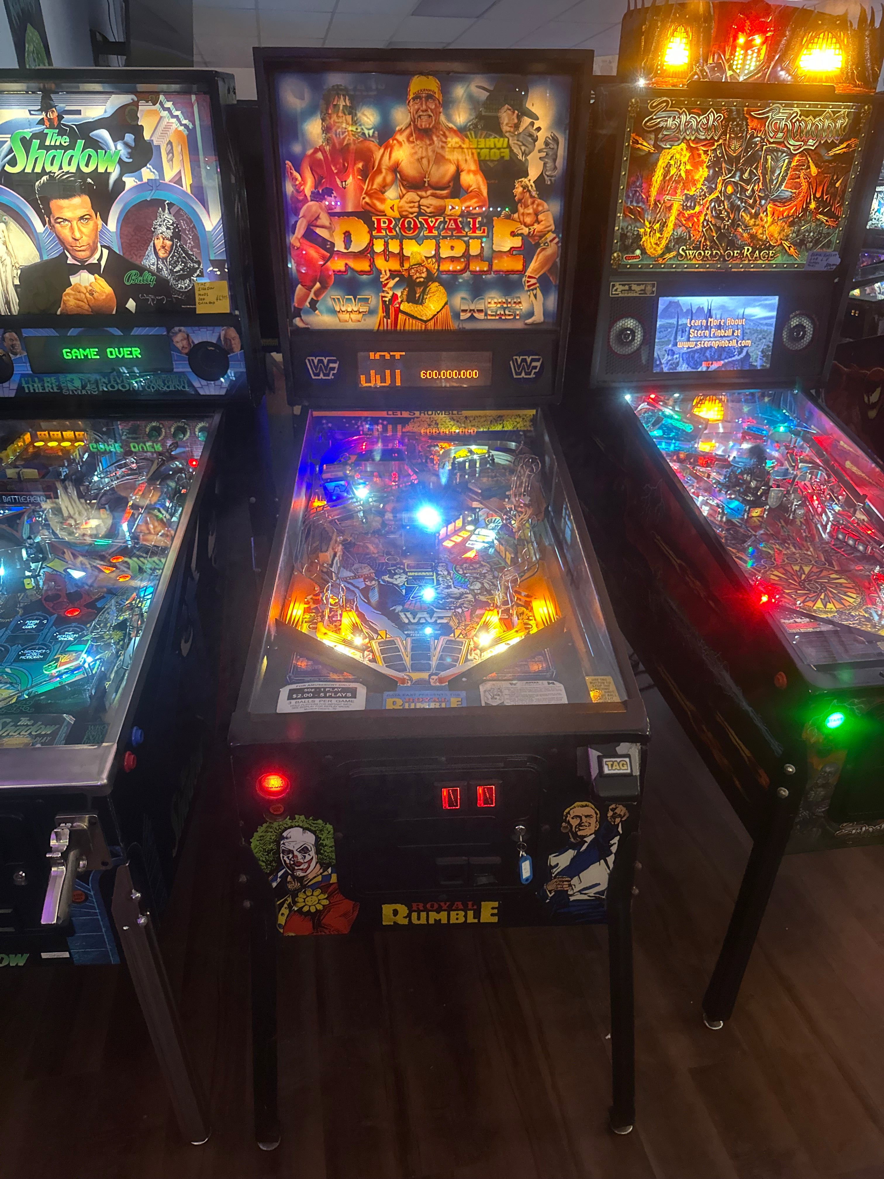 Data East Royal Rumble WWF Pinball Machine
