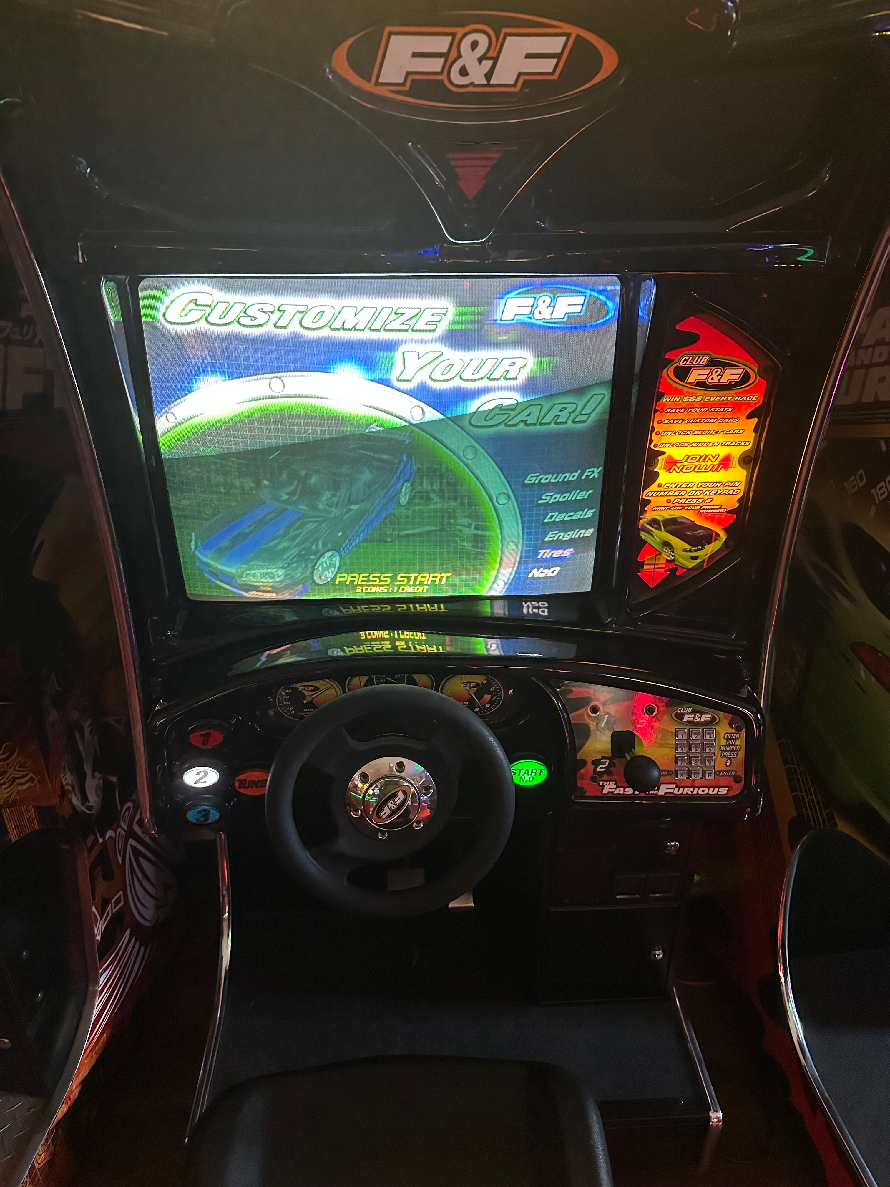 Raw Thrills Fast and Furious Arcade Game