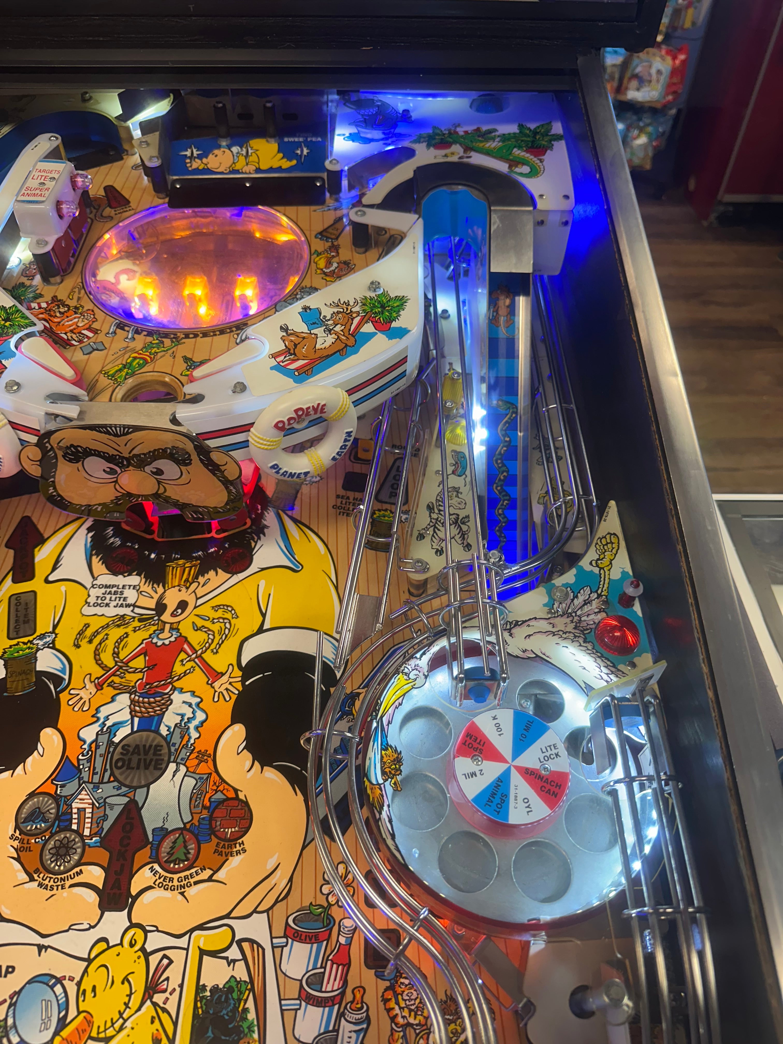 Bally Popeye Saves the Earth Pinball Machine