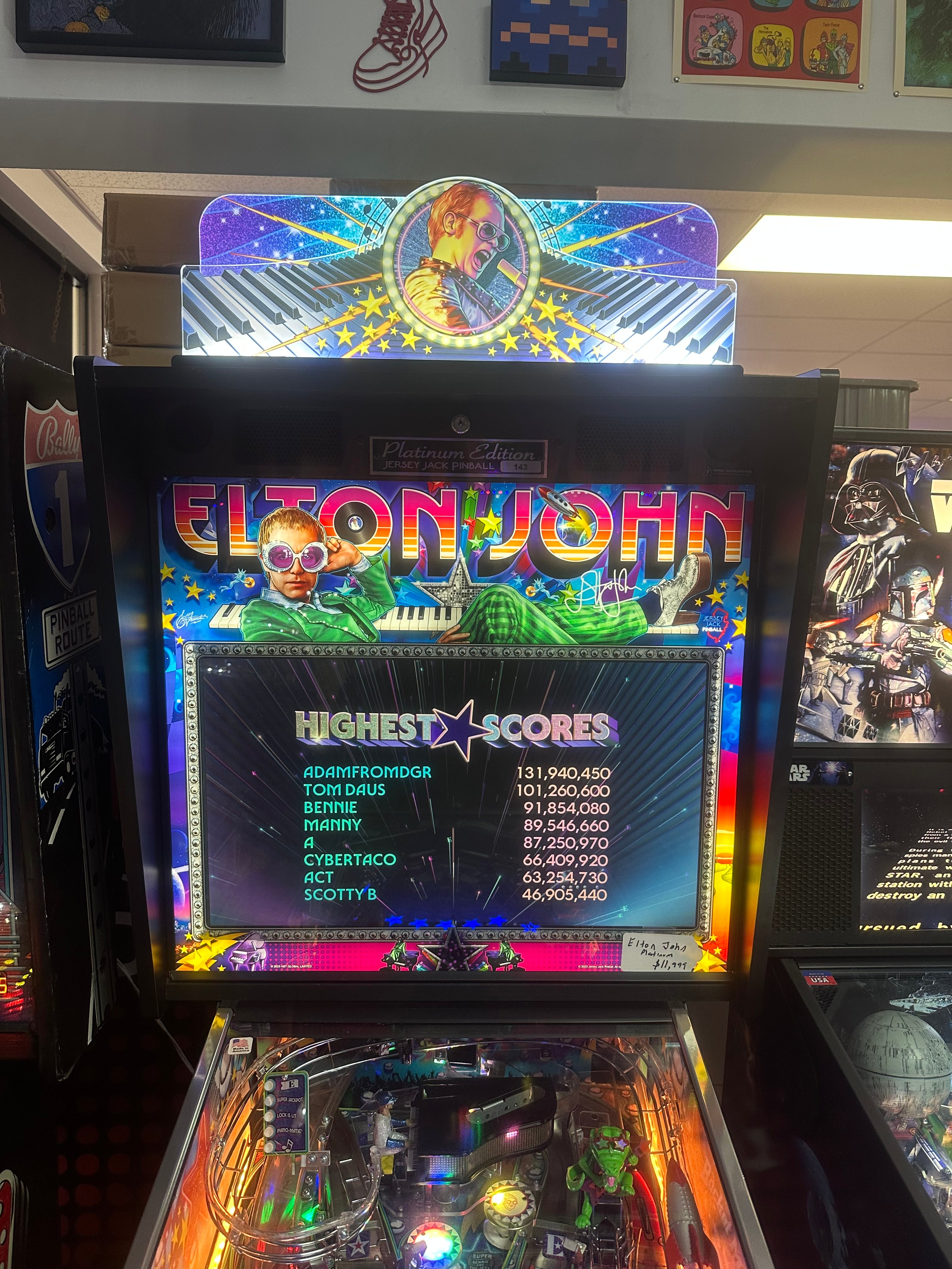 JJP Elton John Platinum Edition Pinball Machine