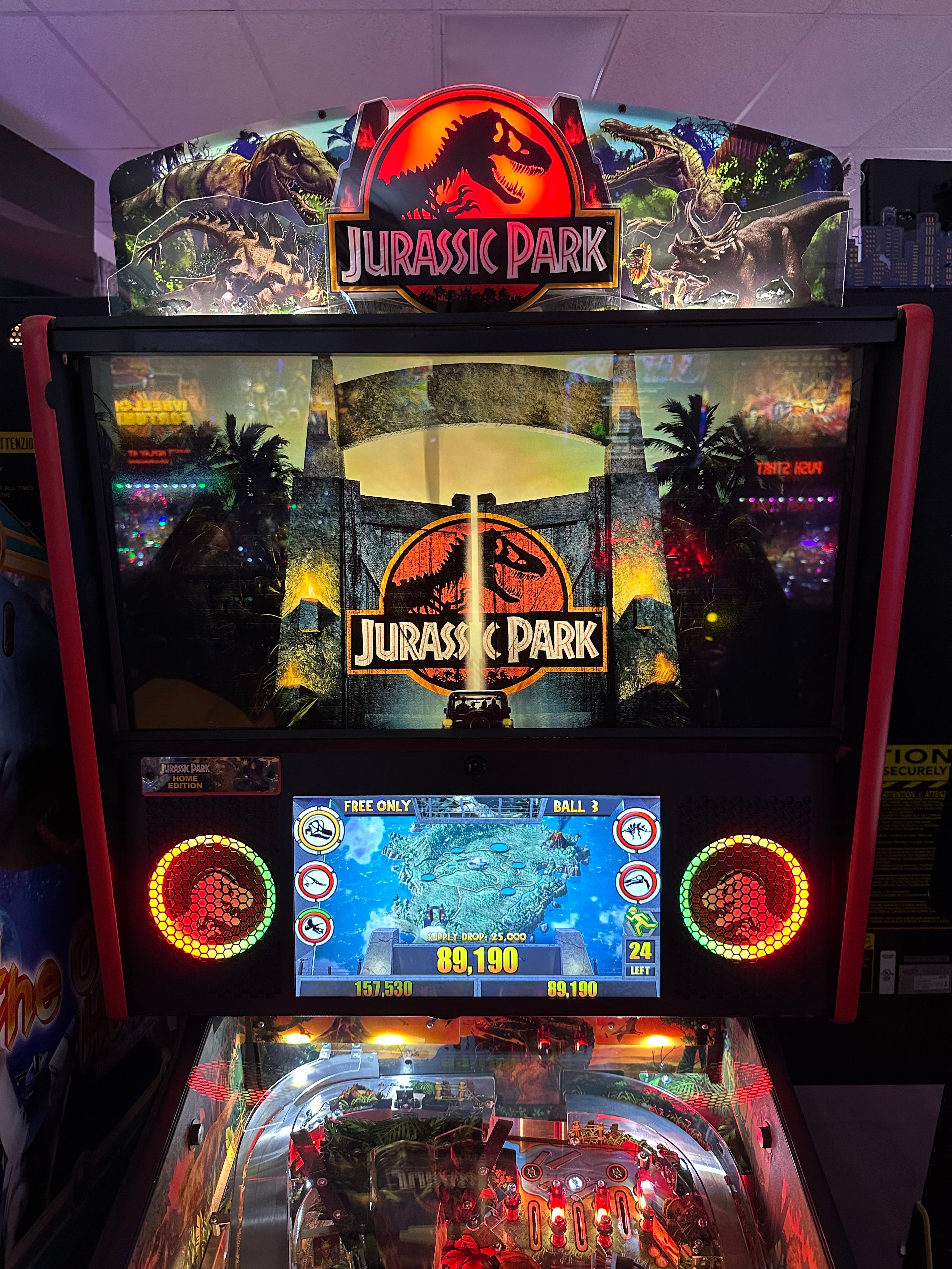 Stern Pinball LOADED Jurassic Park Home Pinball Machine