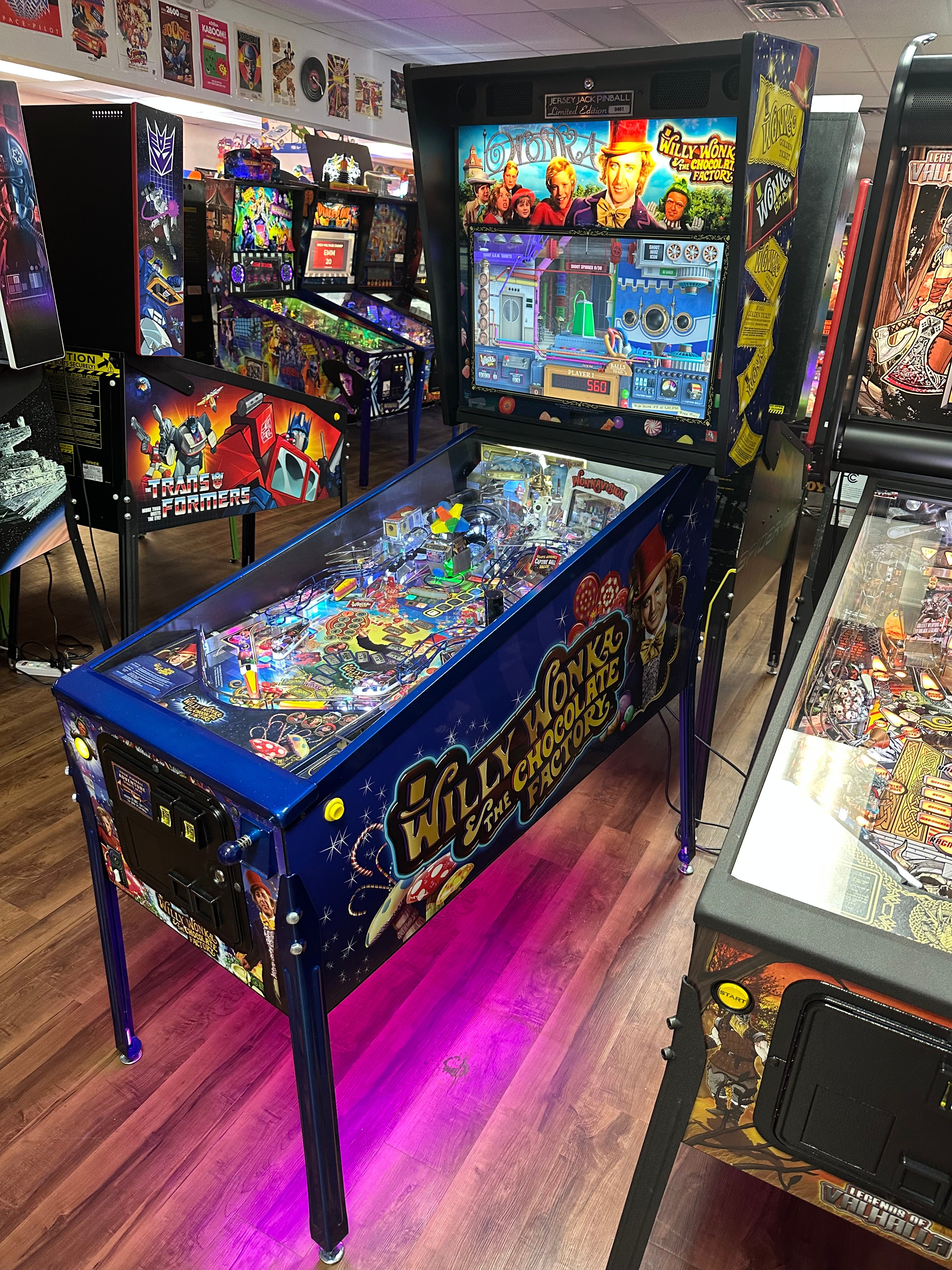 JJP Willy Wonka & the Chocolate Factory Limited Edition Pinball Machine