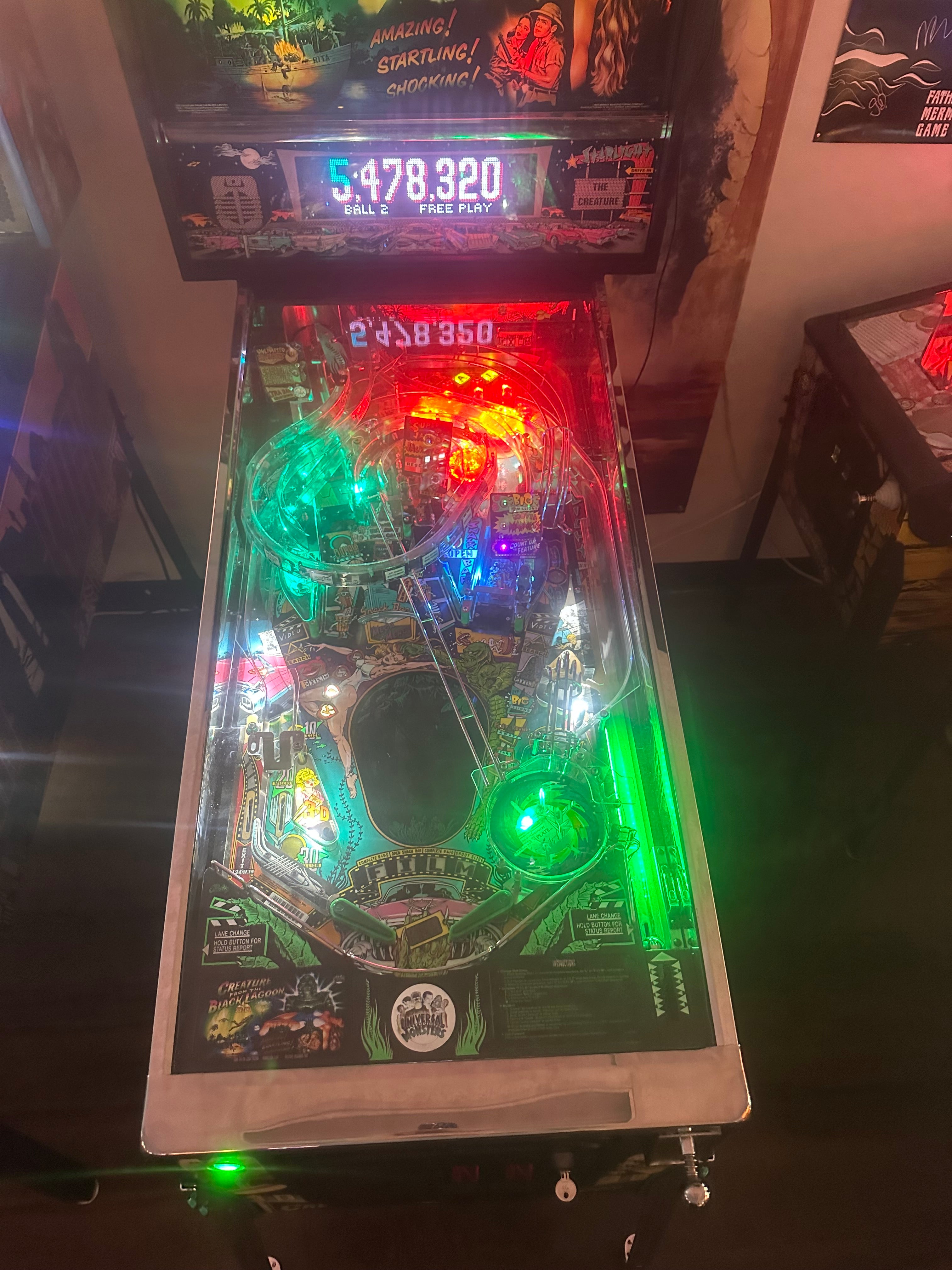 Bally LOADED Creature from the Black Lagoon Pinball Machine
