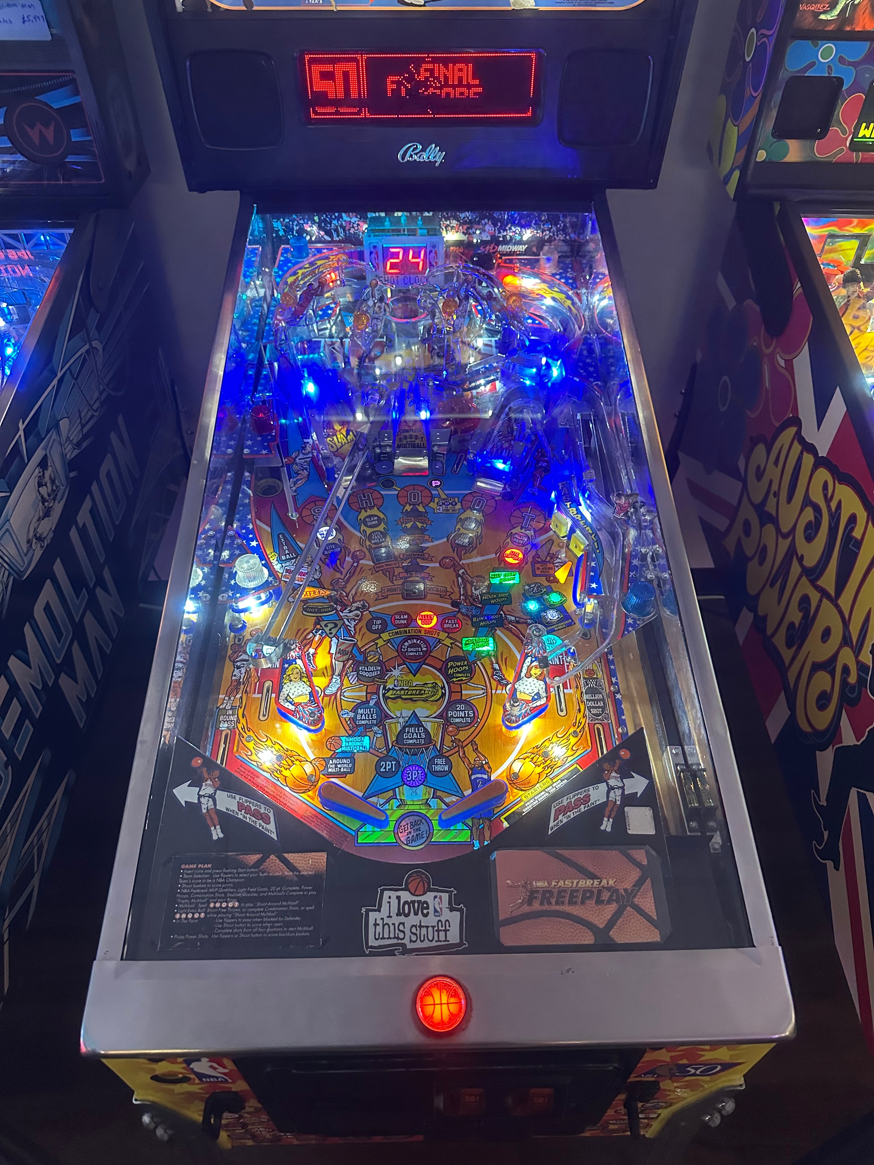 Bally NBA Fastbreak Pinball Machine