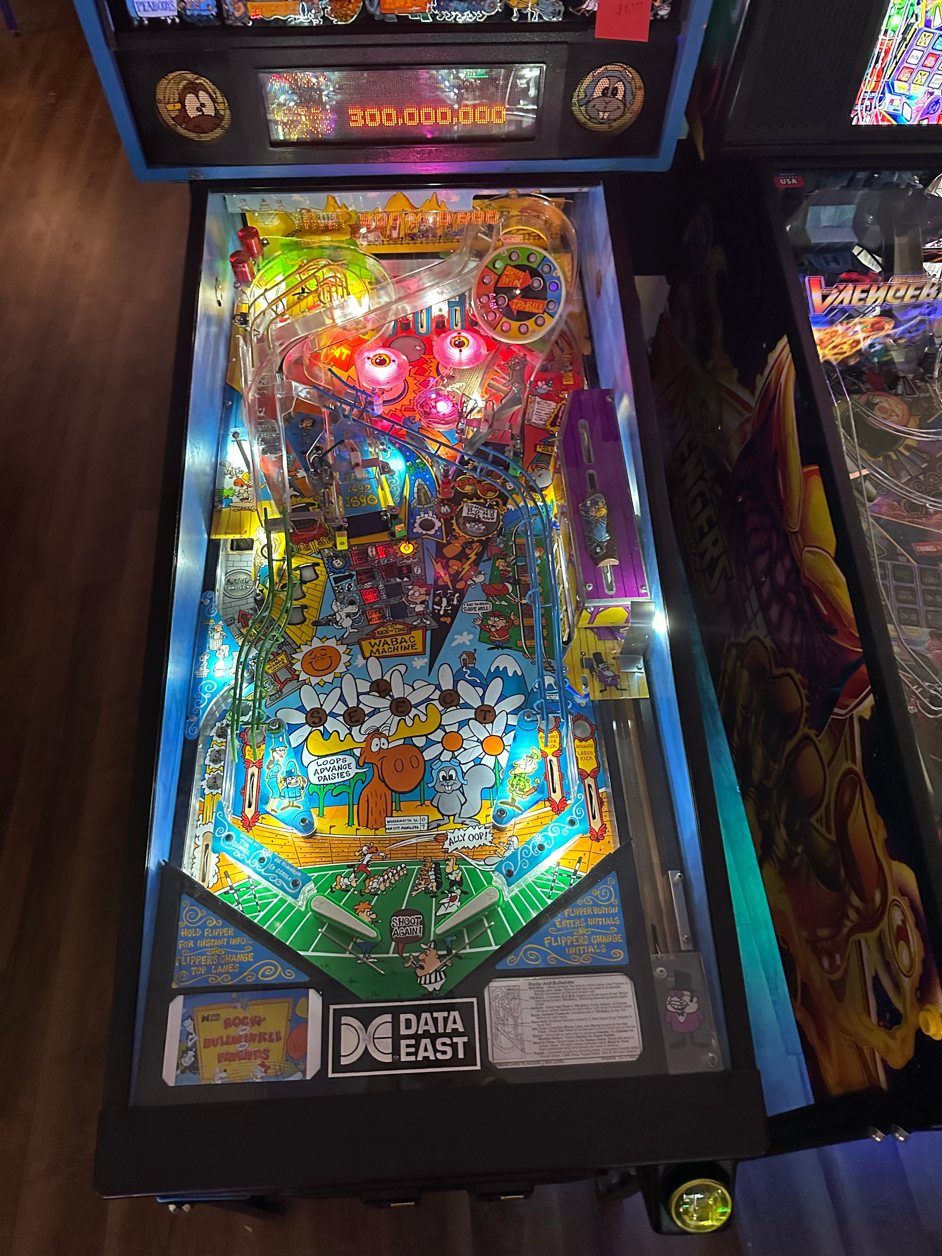 Data East The Adventures of Rocky and Bullwinkle and Friends Pinball Machine