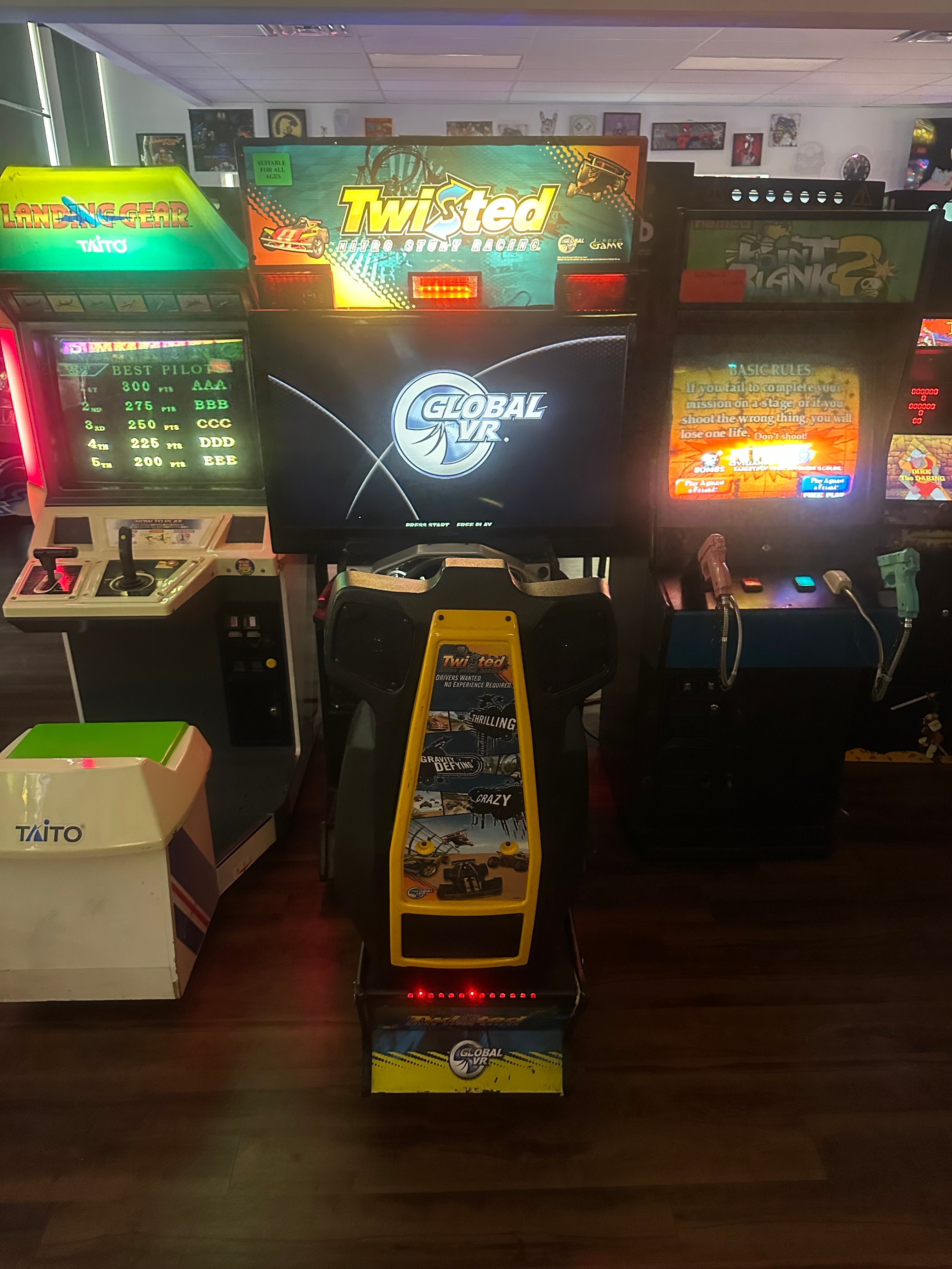 GlobalVR Twisted Nitro Stunt Racing Arcade Game