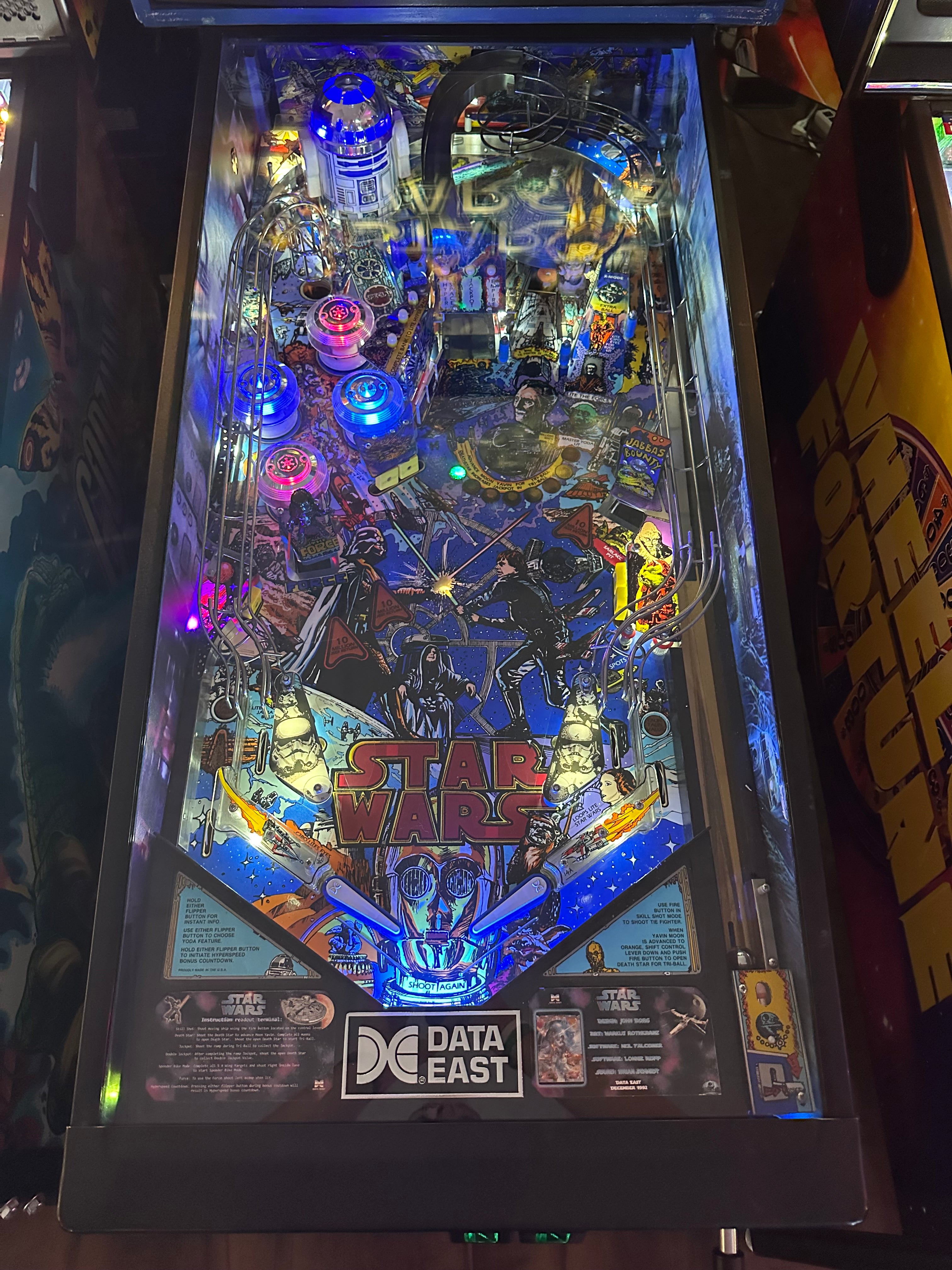 Data East LOADED Star Wars Pinball Machine