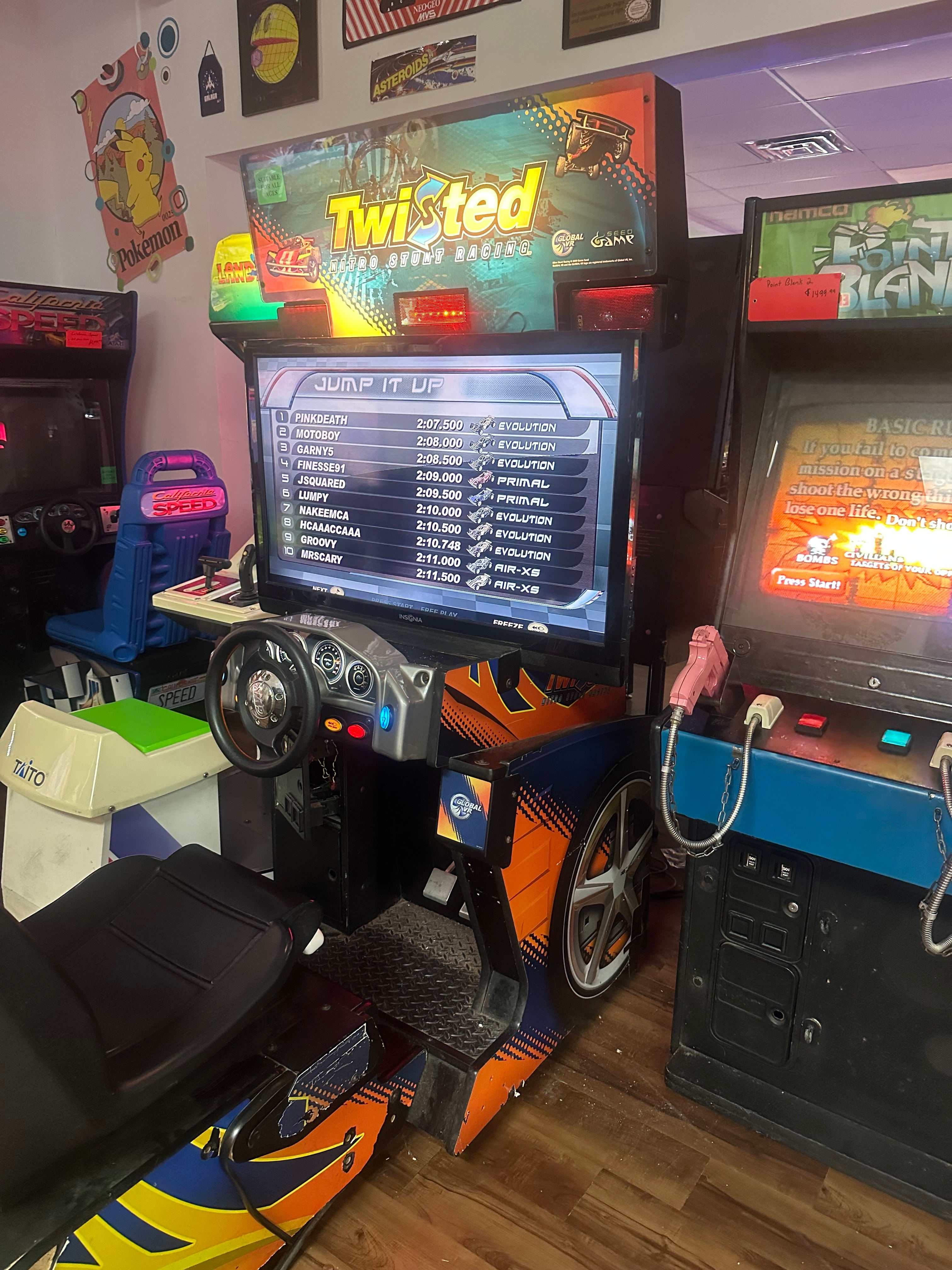 GlobalVR Twisted Nitro Stunt Racing Arcade Game