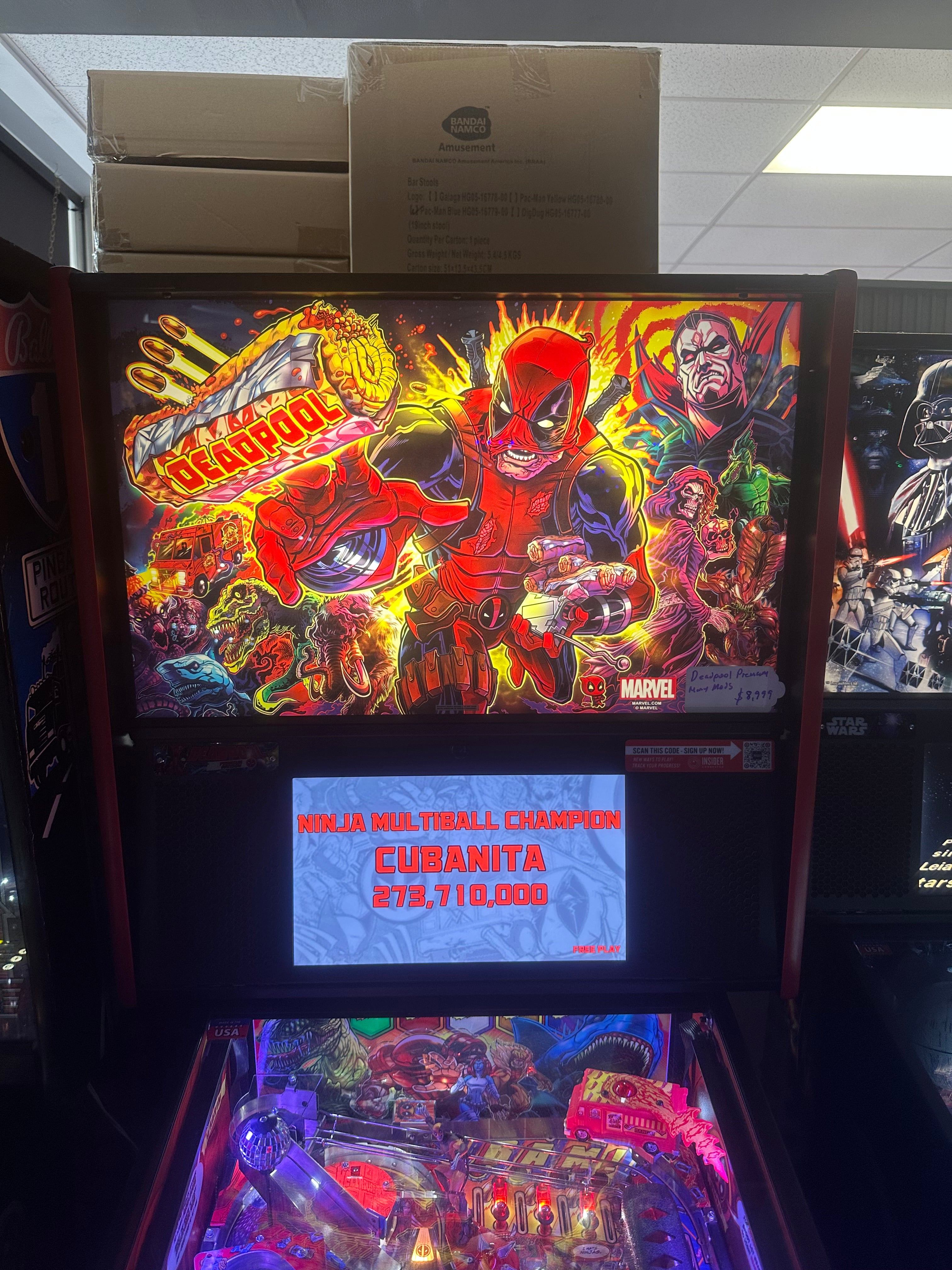 Stern Pinball LOADED Deadpool Premium Pinball Machine