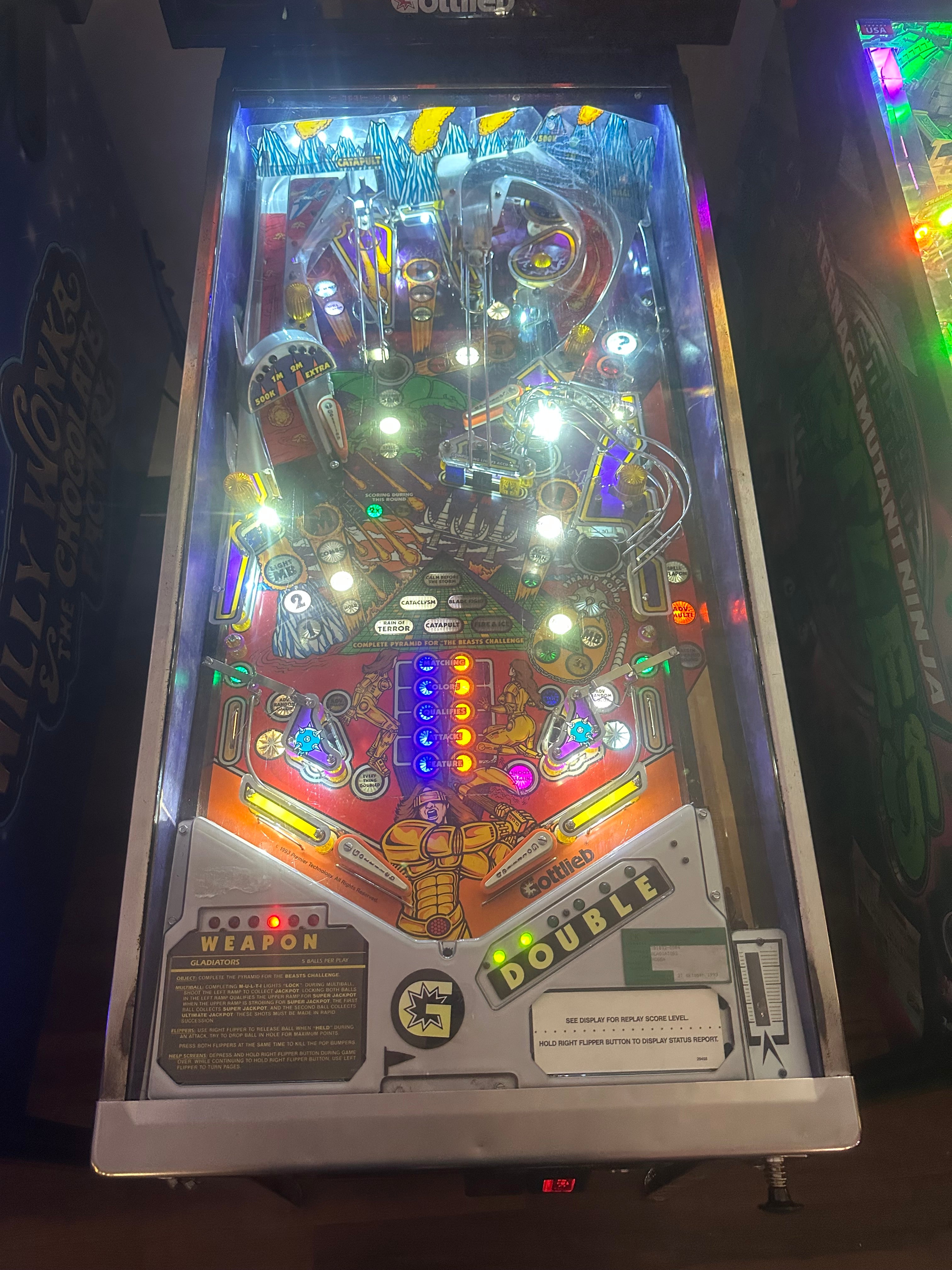 Gottlieb Gladiators Pinball Machine
