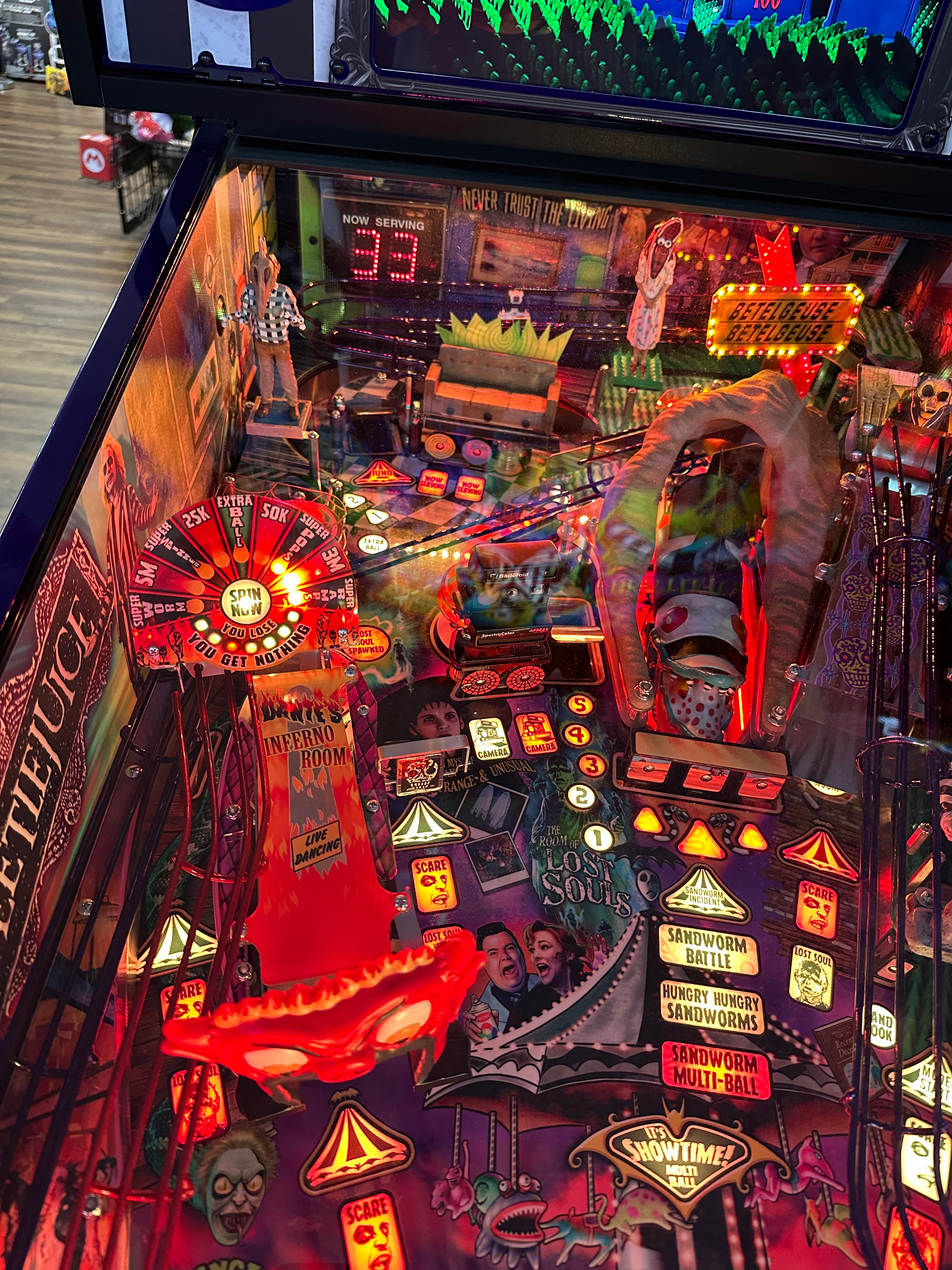 Spooky Pinball Beetlejuice Pinball Machine IN STOCK READY TO SHIP