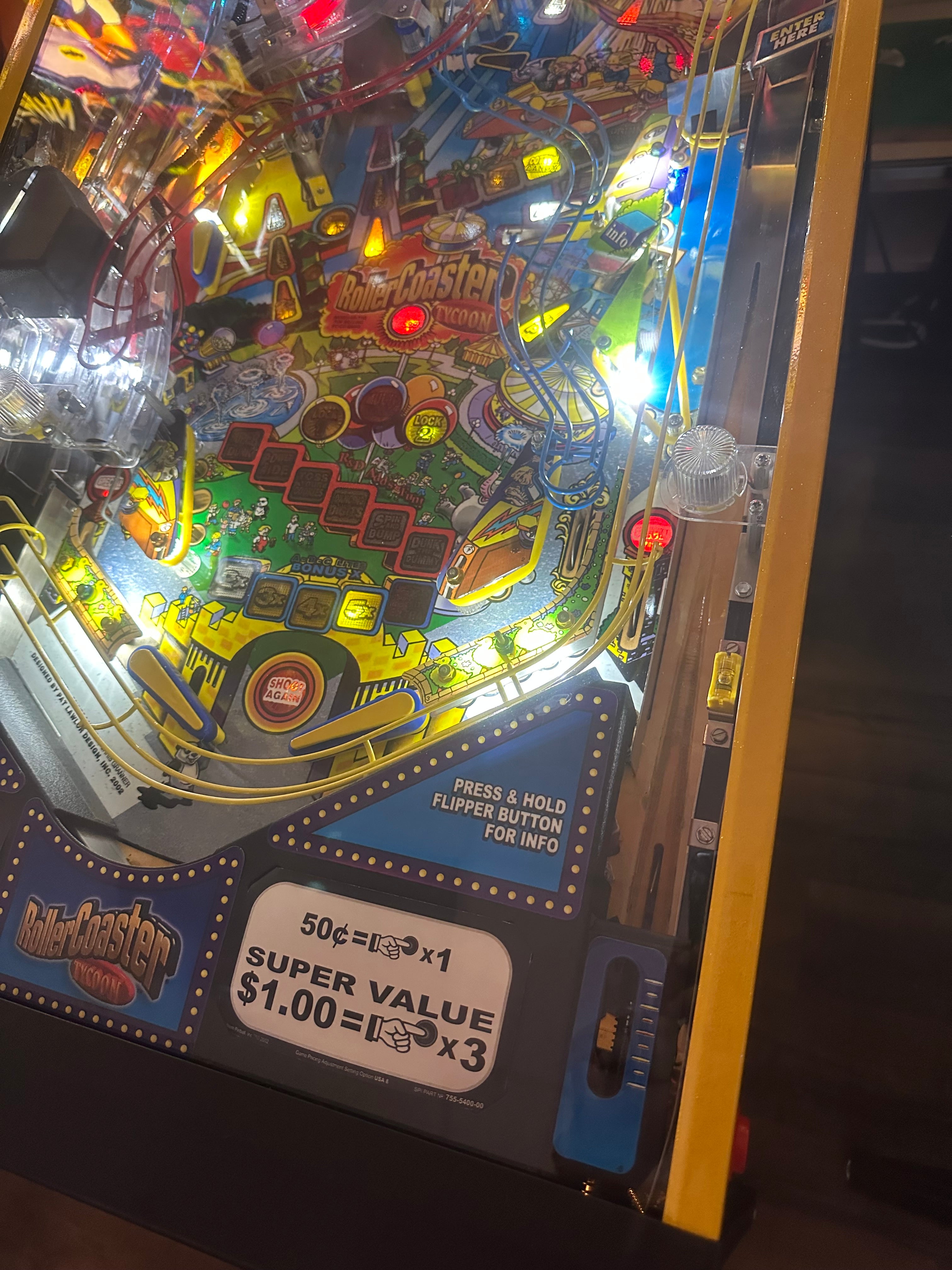 Stern Pinball Roller Coaster Tycoon Pinball Machine