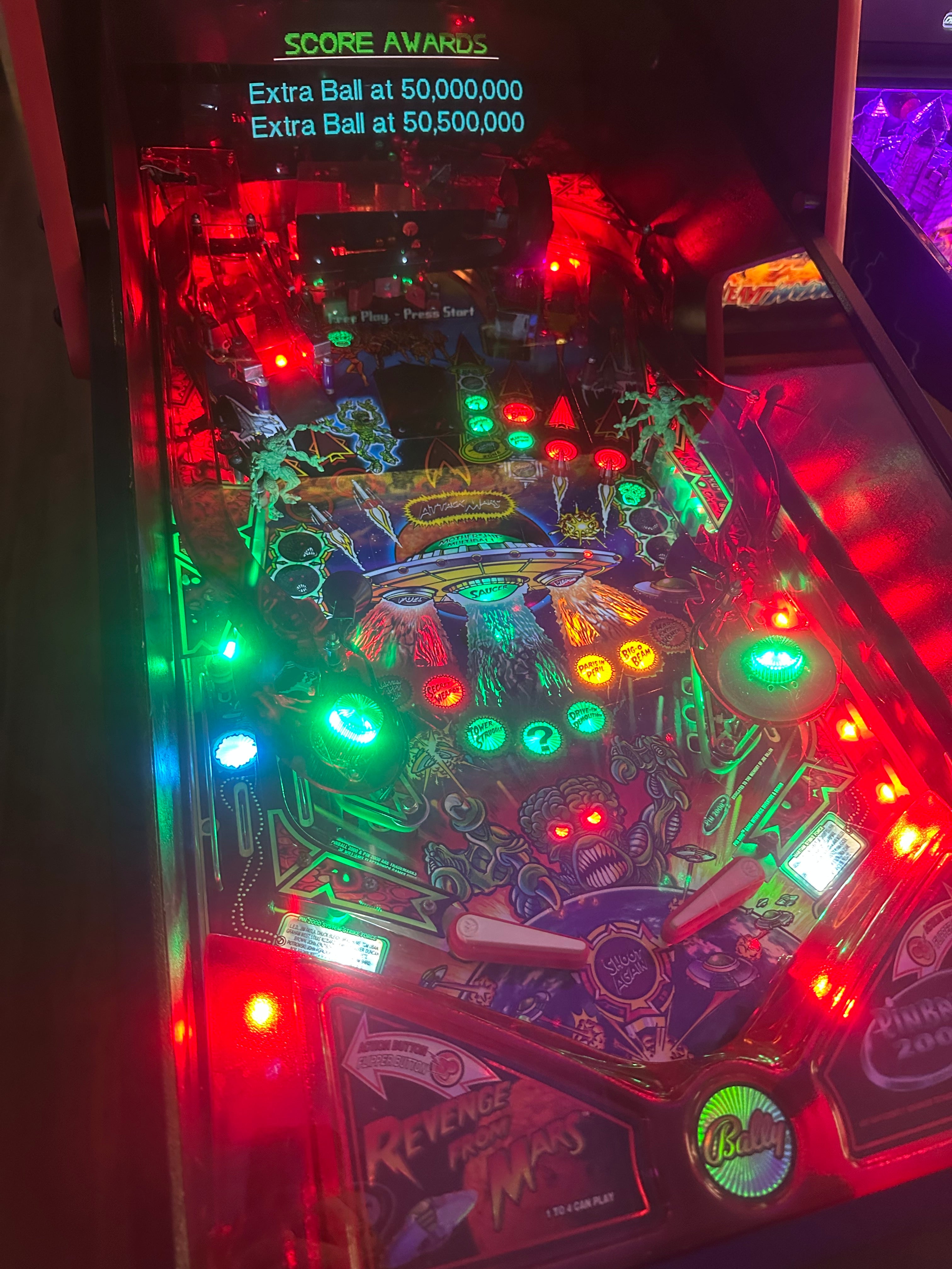 Bally Revenge From Mars Pinball Machine