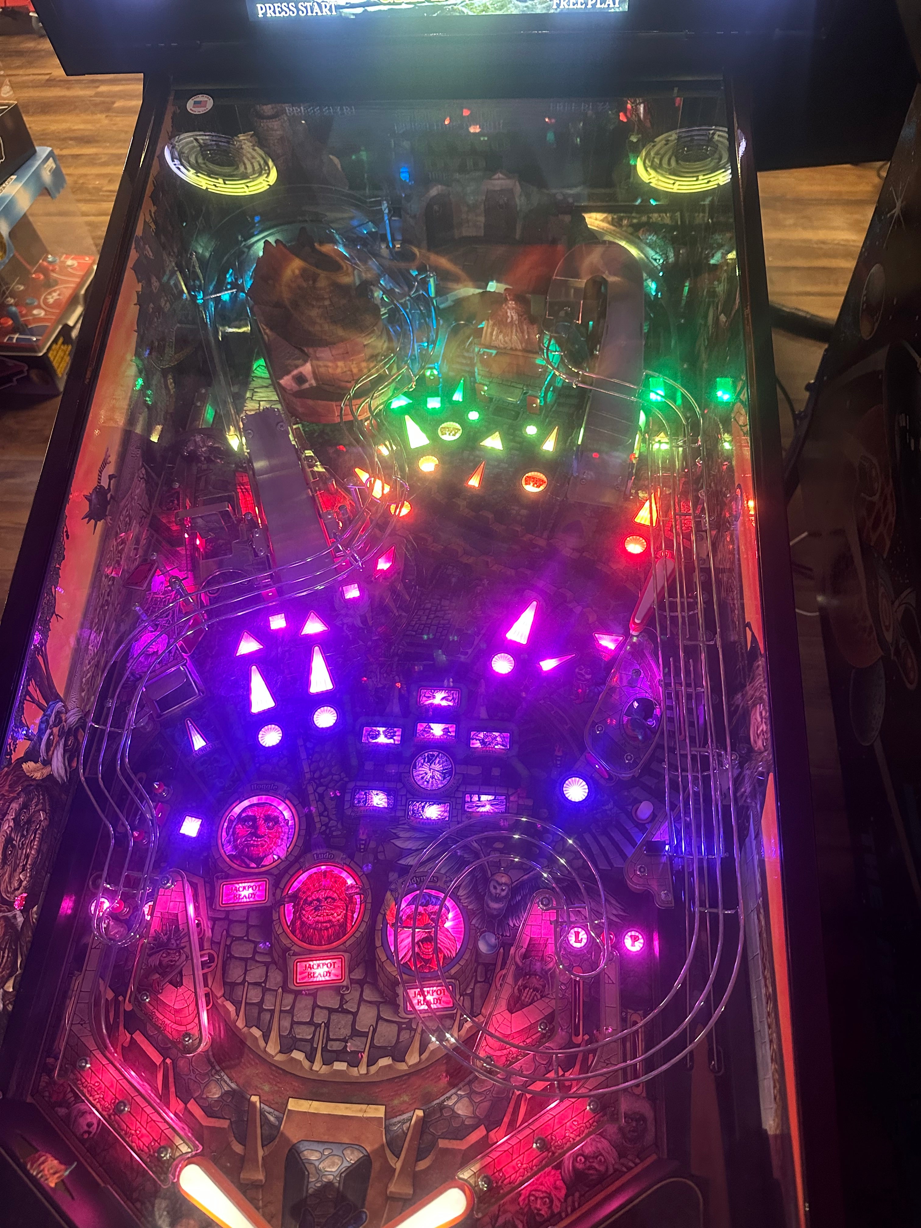 Jim Henson's Labyrinth Pinball Machine with Official Topper