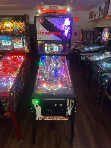 Image of Stern Pinball LOADED Led Zeppelin Premium Pinball Machine with Official Topper