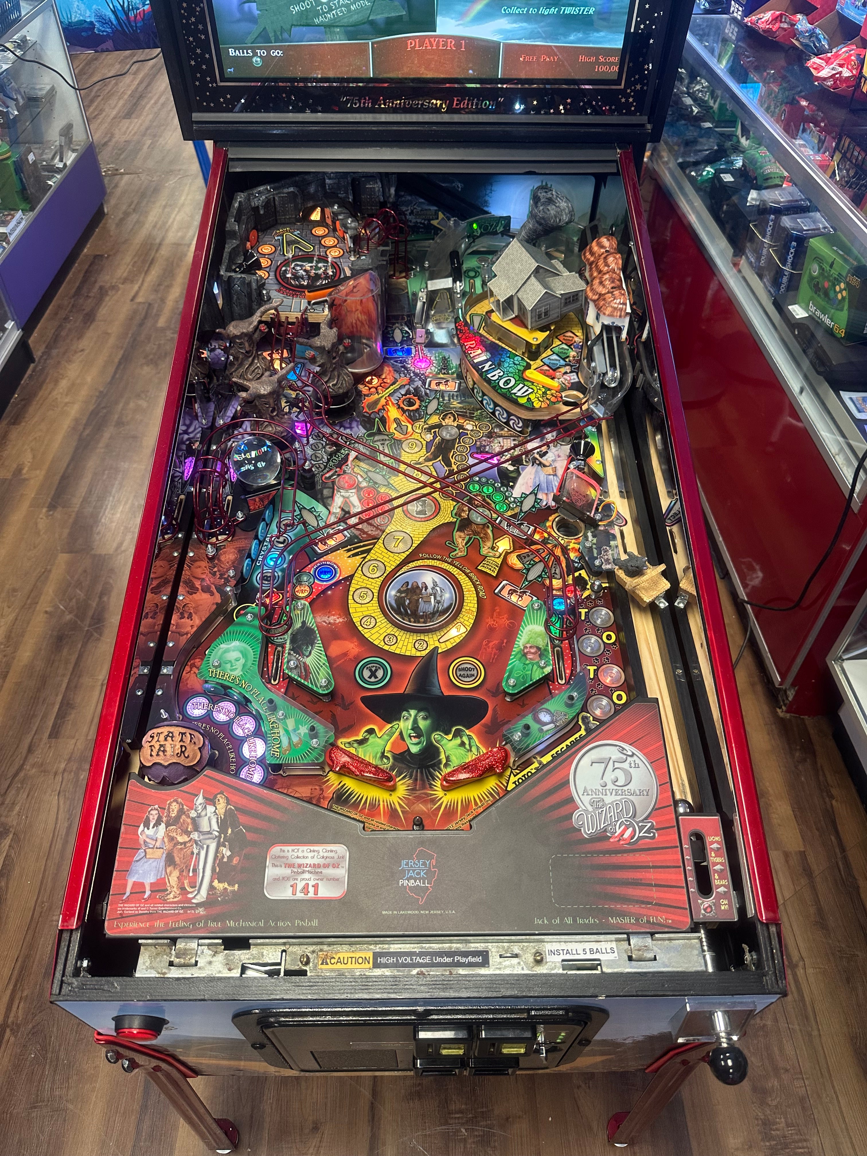 JJP Wizard of Oz 75th Anniversary Ruby Red Edition Pinball Machine