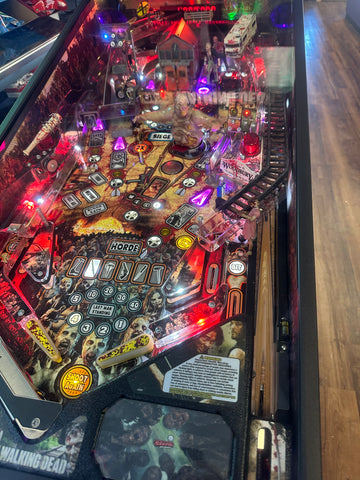 Image of Stern Pinball LOADED The Walking Dead Premium Pinball Machine with Stern Topper