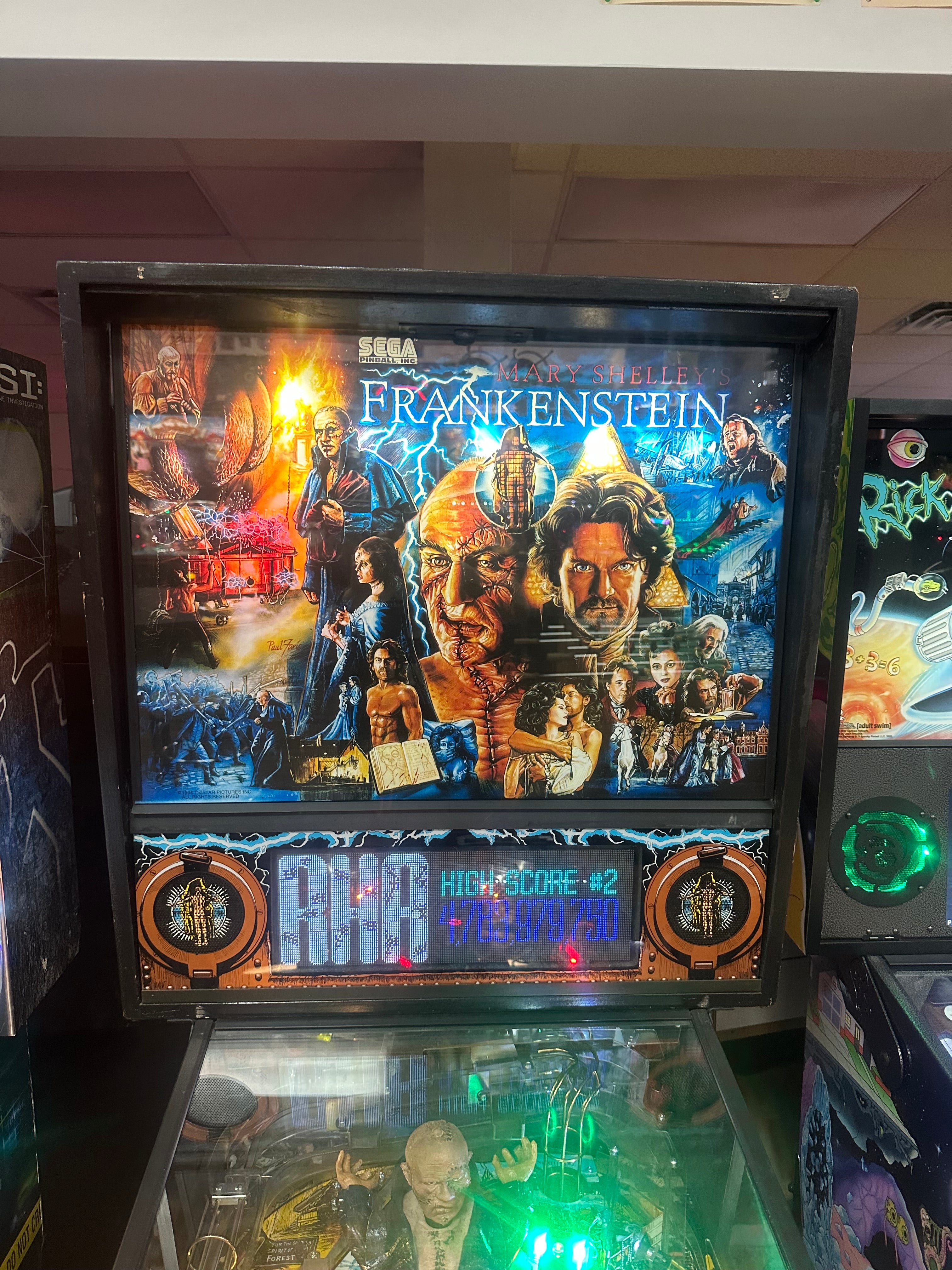 SEGA Mary Shelley's Frankenstein Pinball Machine