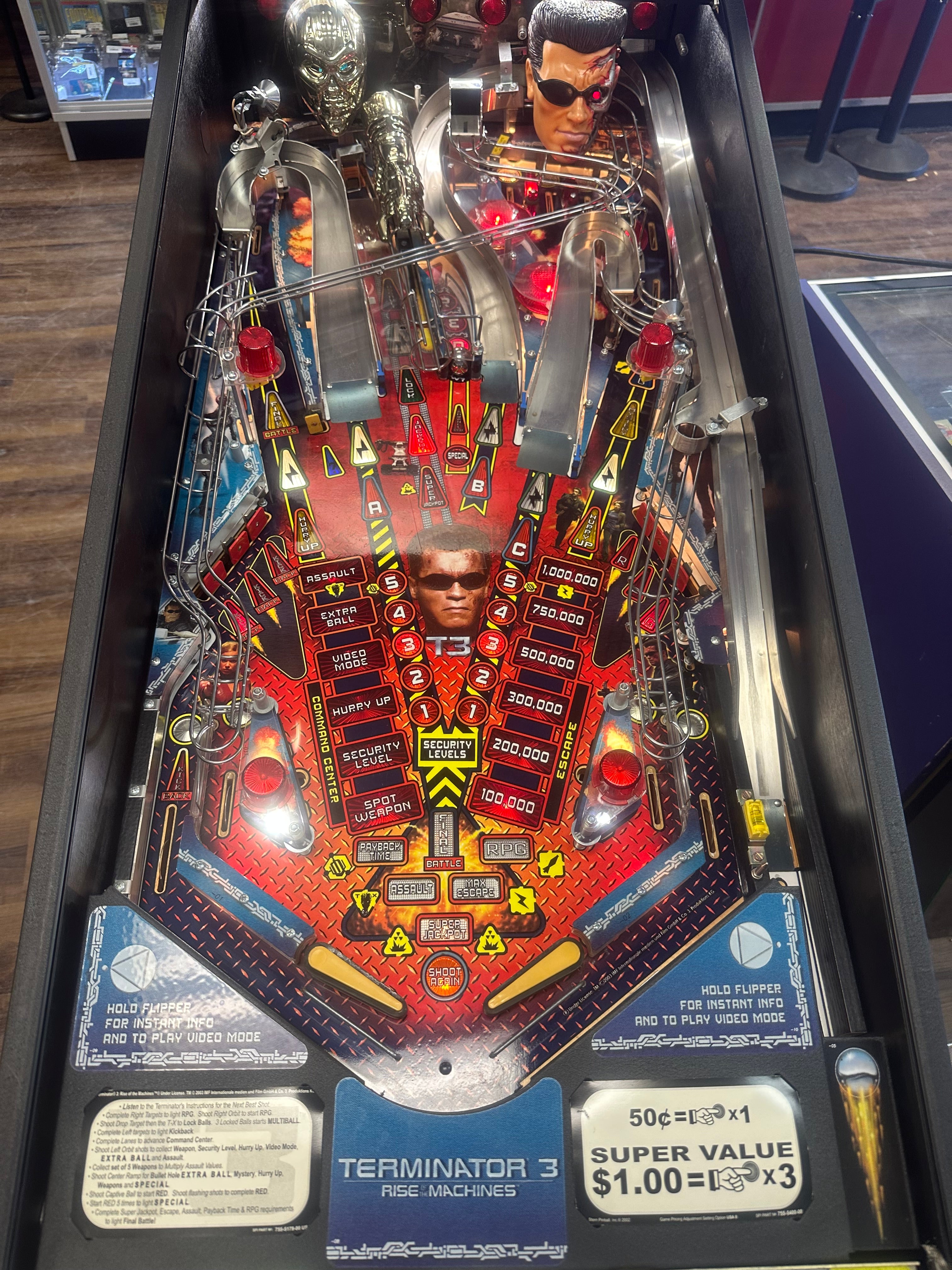 Stern Pinball Terminator 3: Rise of the Machines Pinball Machine