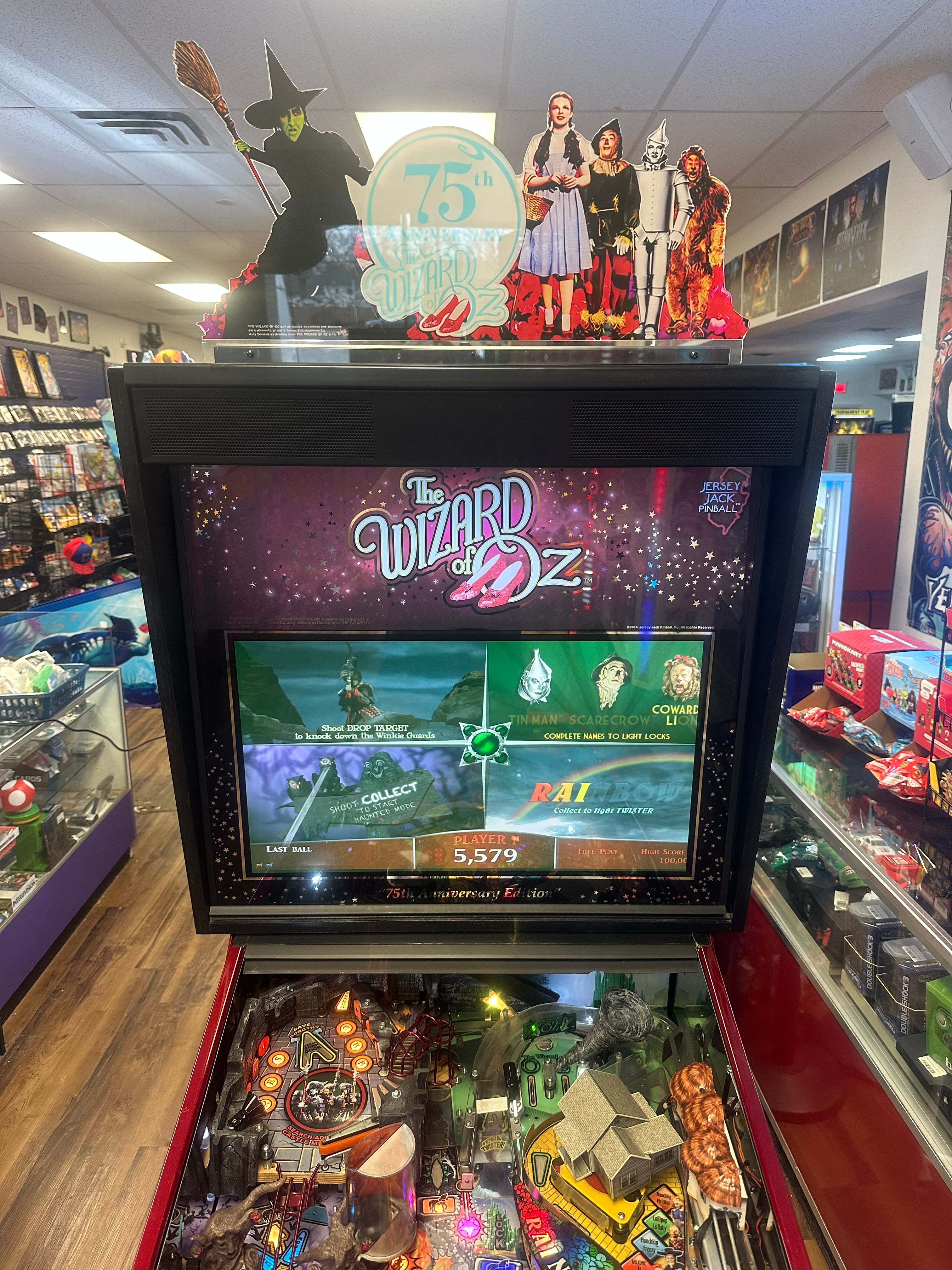 JJP Wizard of Oz 75th Anniversary Ruby Red Edition Pinball Machine