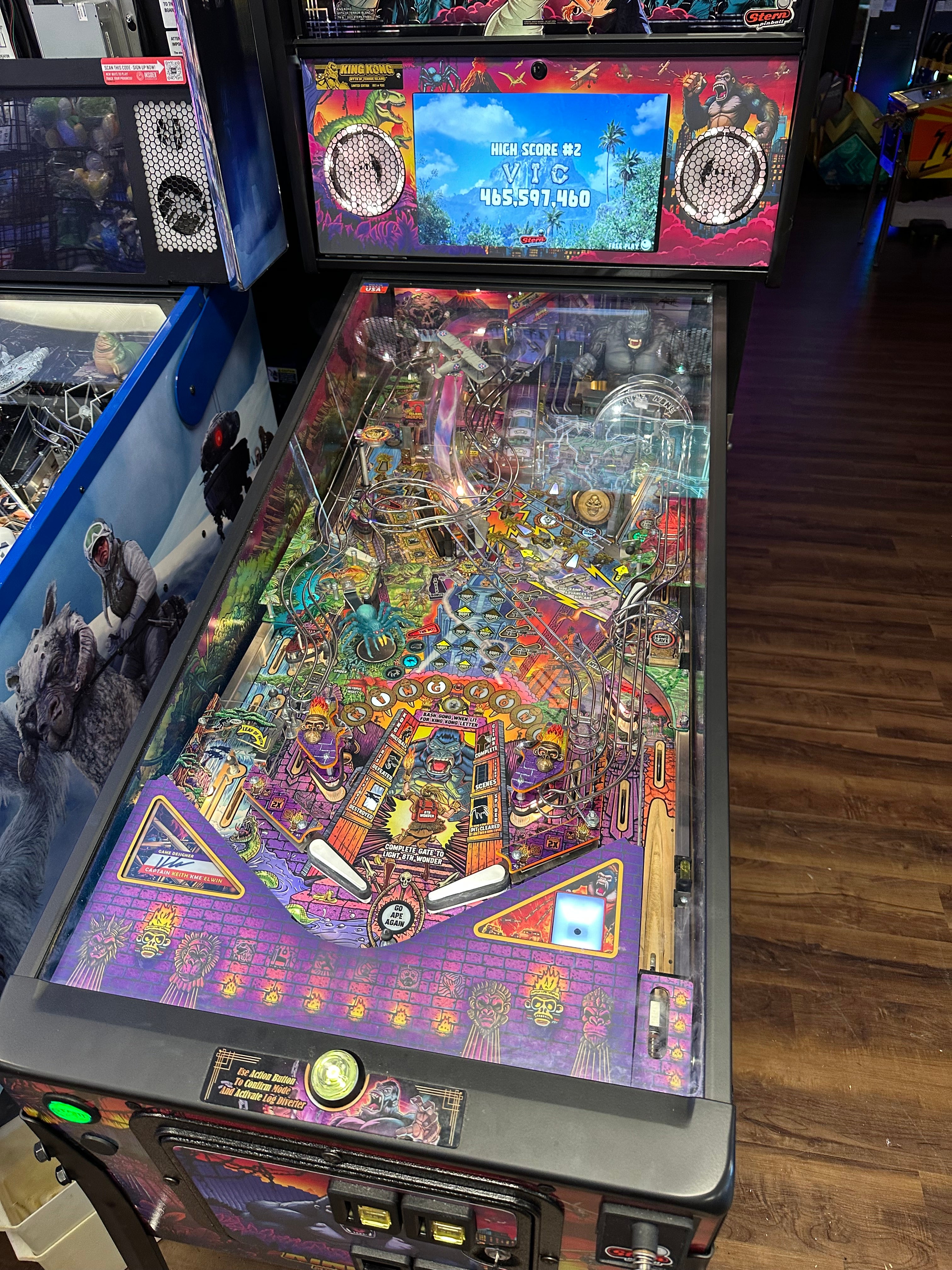 Stern Pinball LOADED King Kong: Myth of Terror Island Limited Edition Pinball Machine