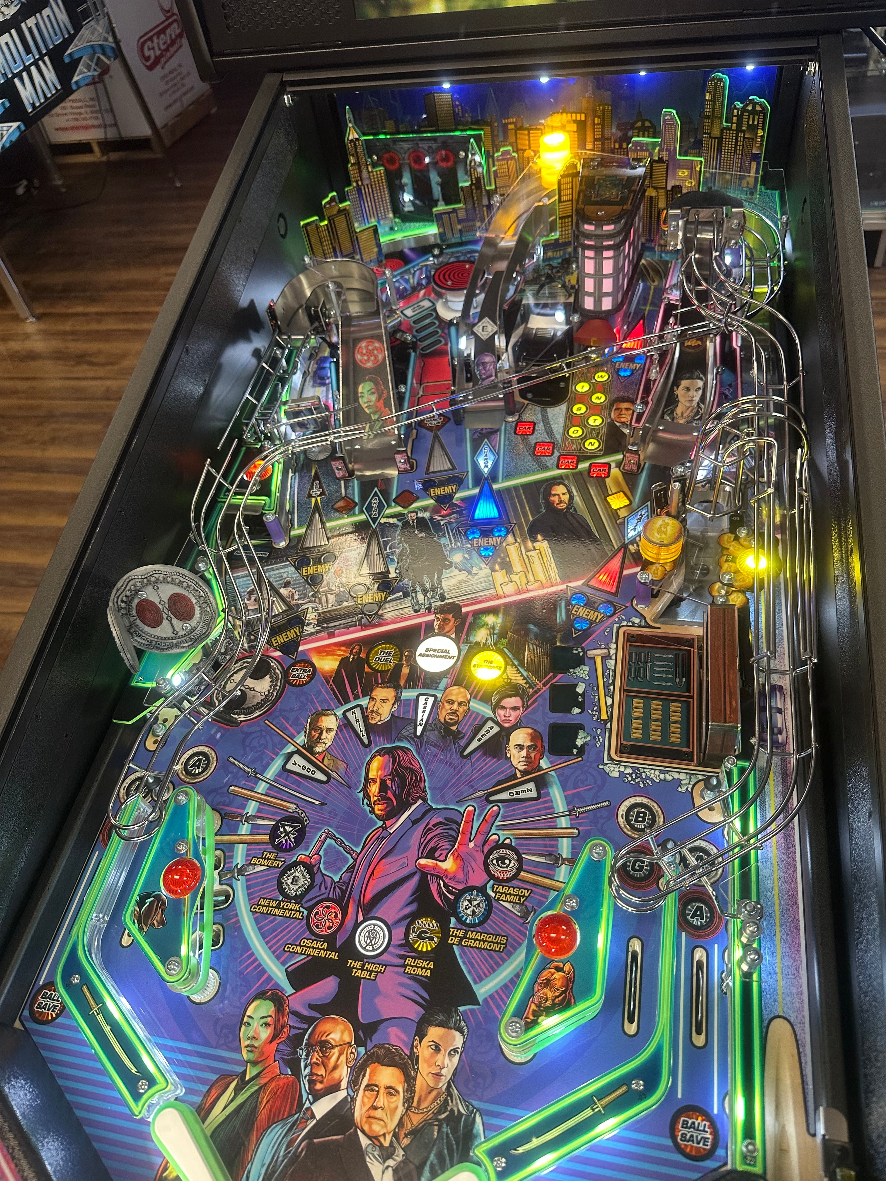Stern Pinball John Wick Pro Pinball Machine with Upgrades