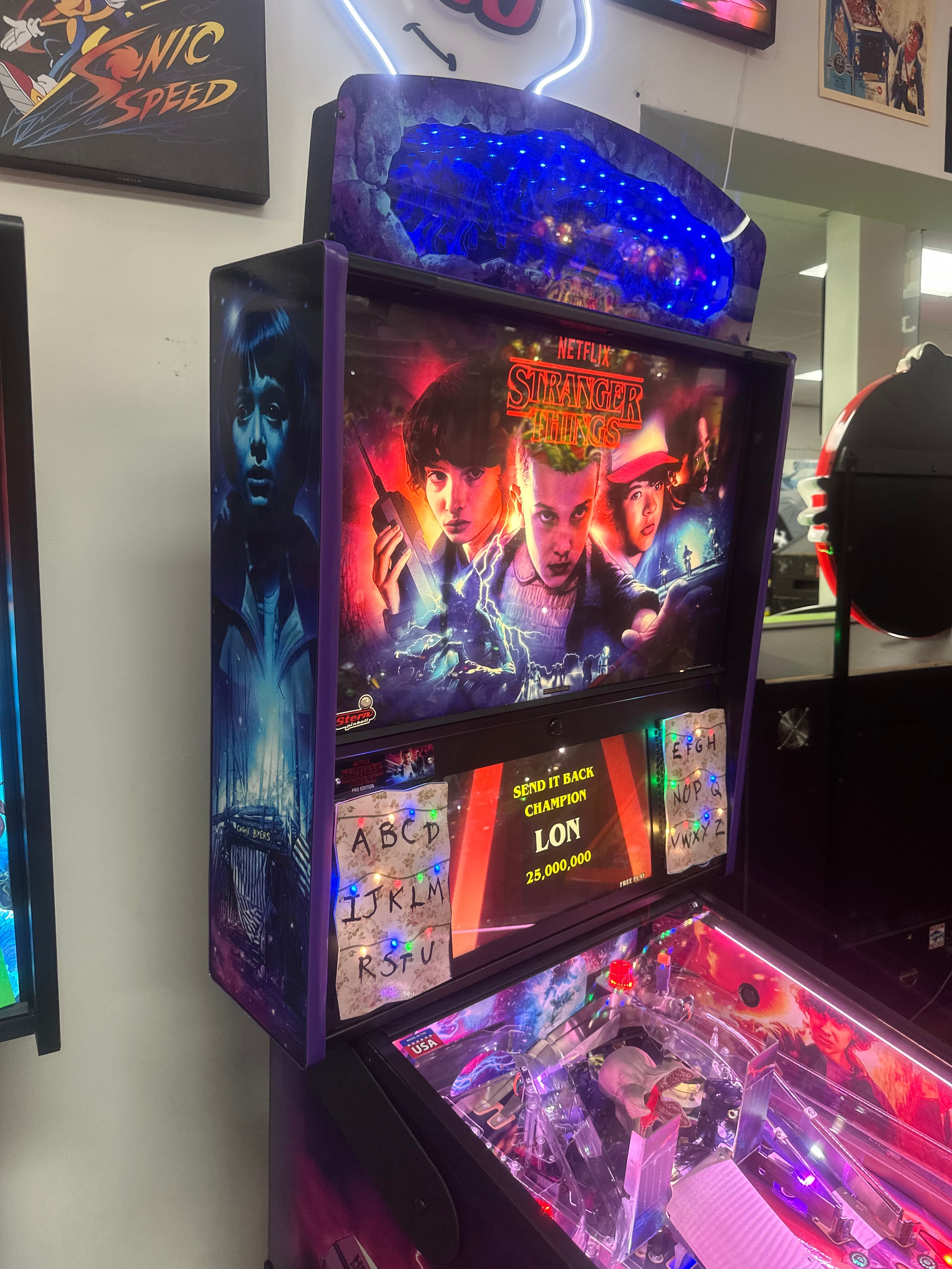 Stern Pinball LOADED Stranger Things Pro Pinball Machine