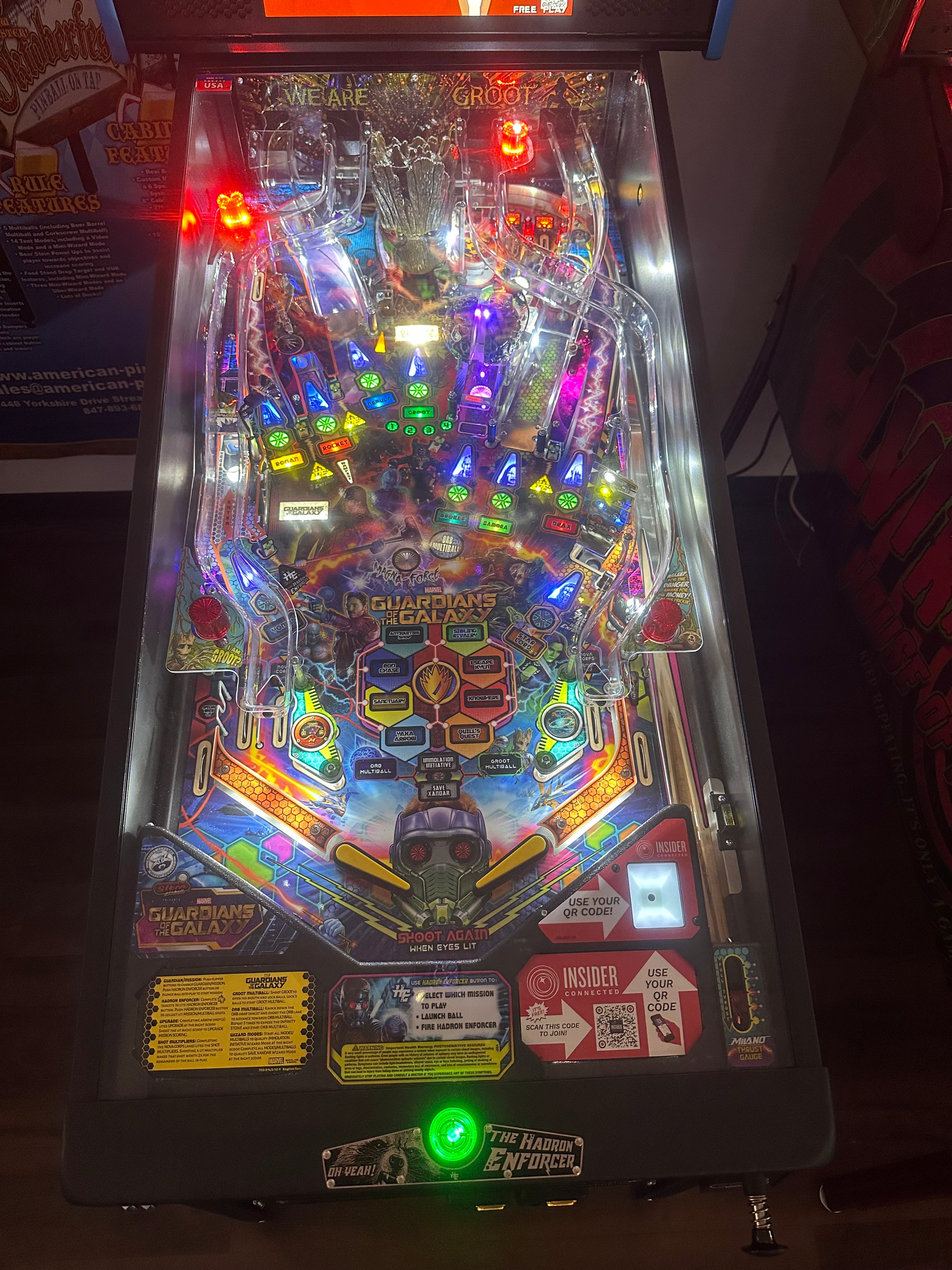Stern Pinball Guardians of the Galaxy Pro Pinball Machine
