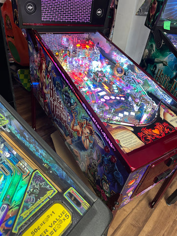 Image of Dutch Pinball Alice's Adventures in Wonderland Pinball Machine with Topper