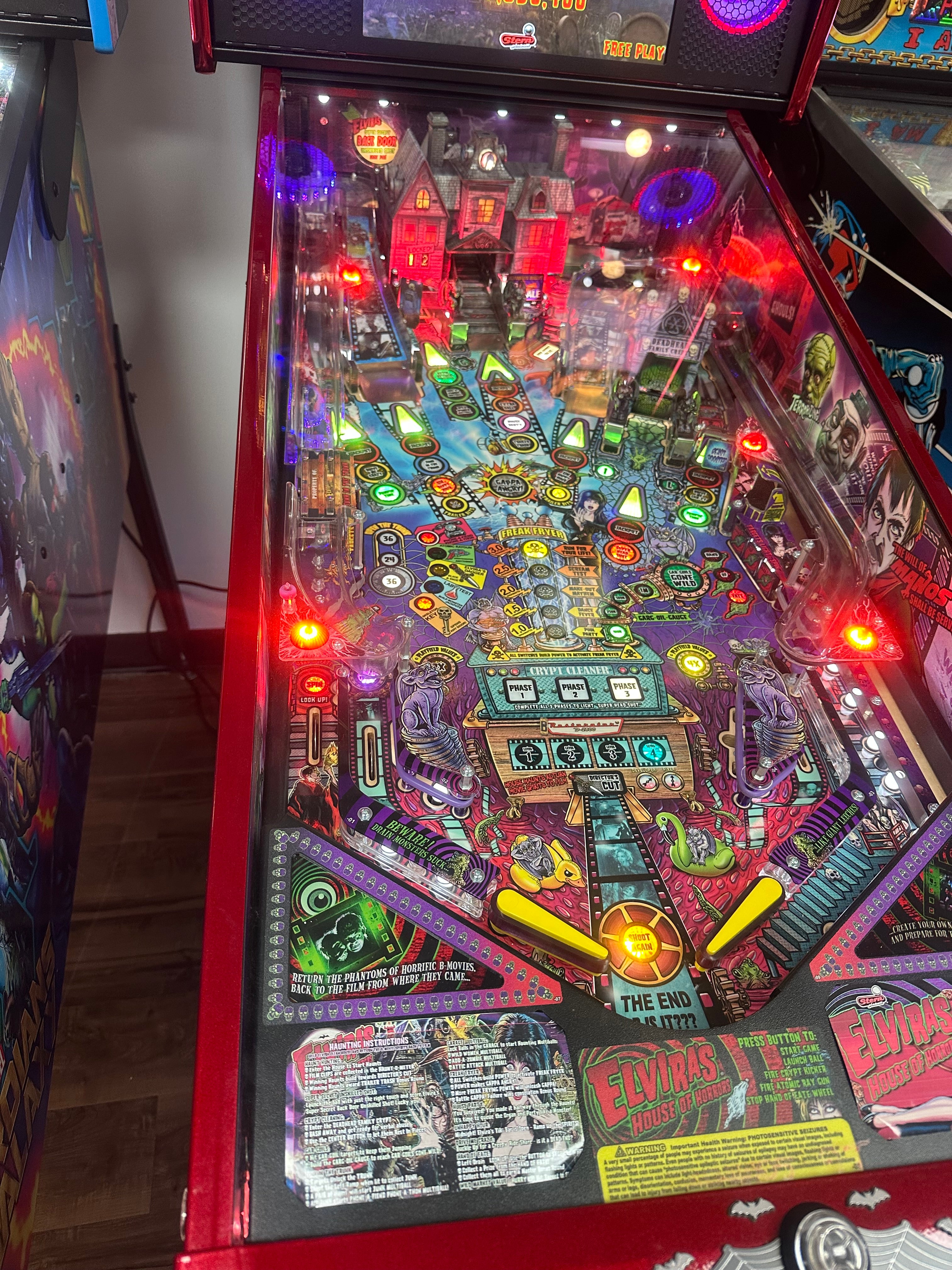 Stern Pinball LOADED Elvira's House of Horrors Premium Pinball Machine